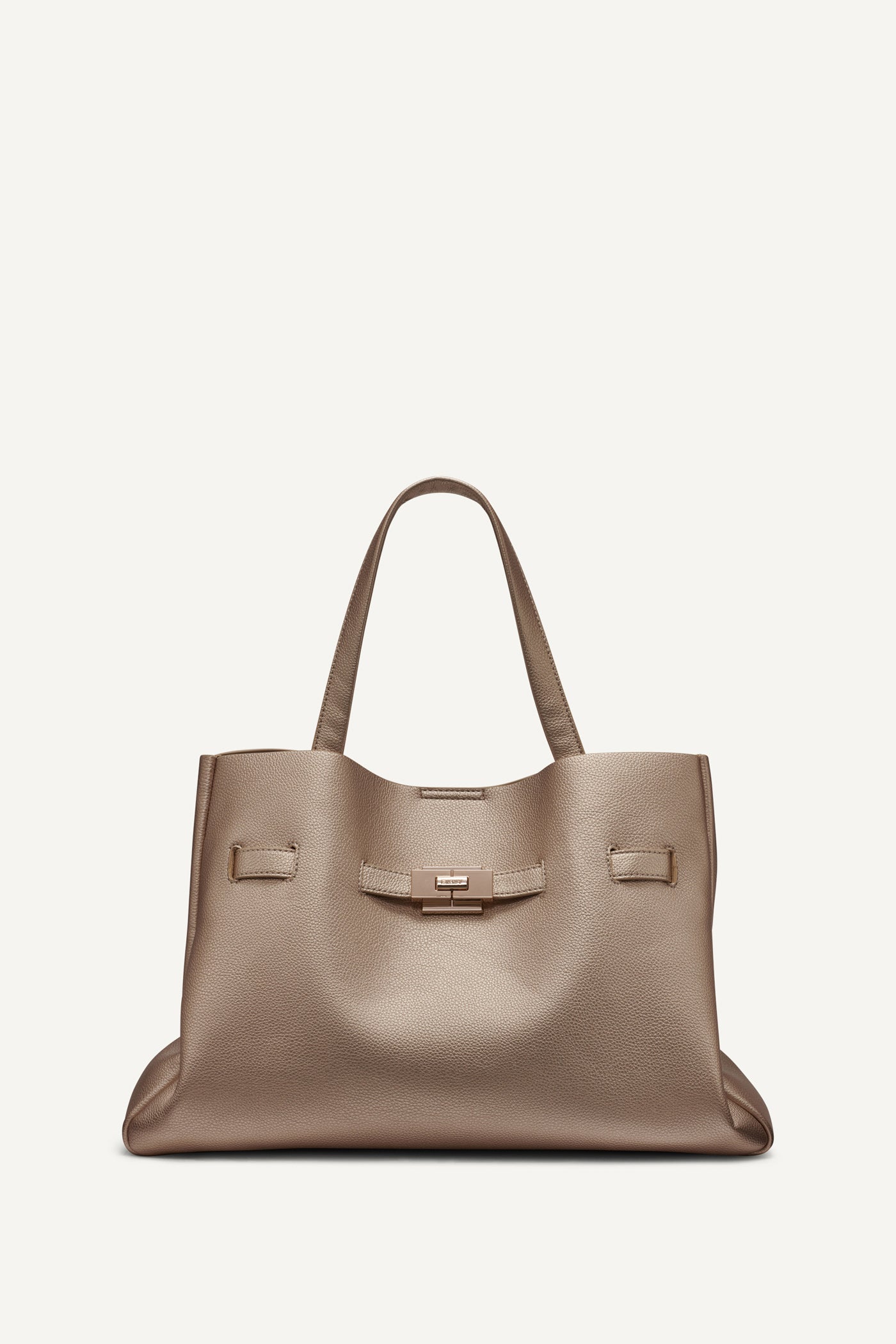 Gold BRYAR SATCHEL, FRONT VIEW | MILLIE