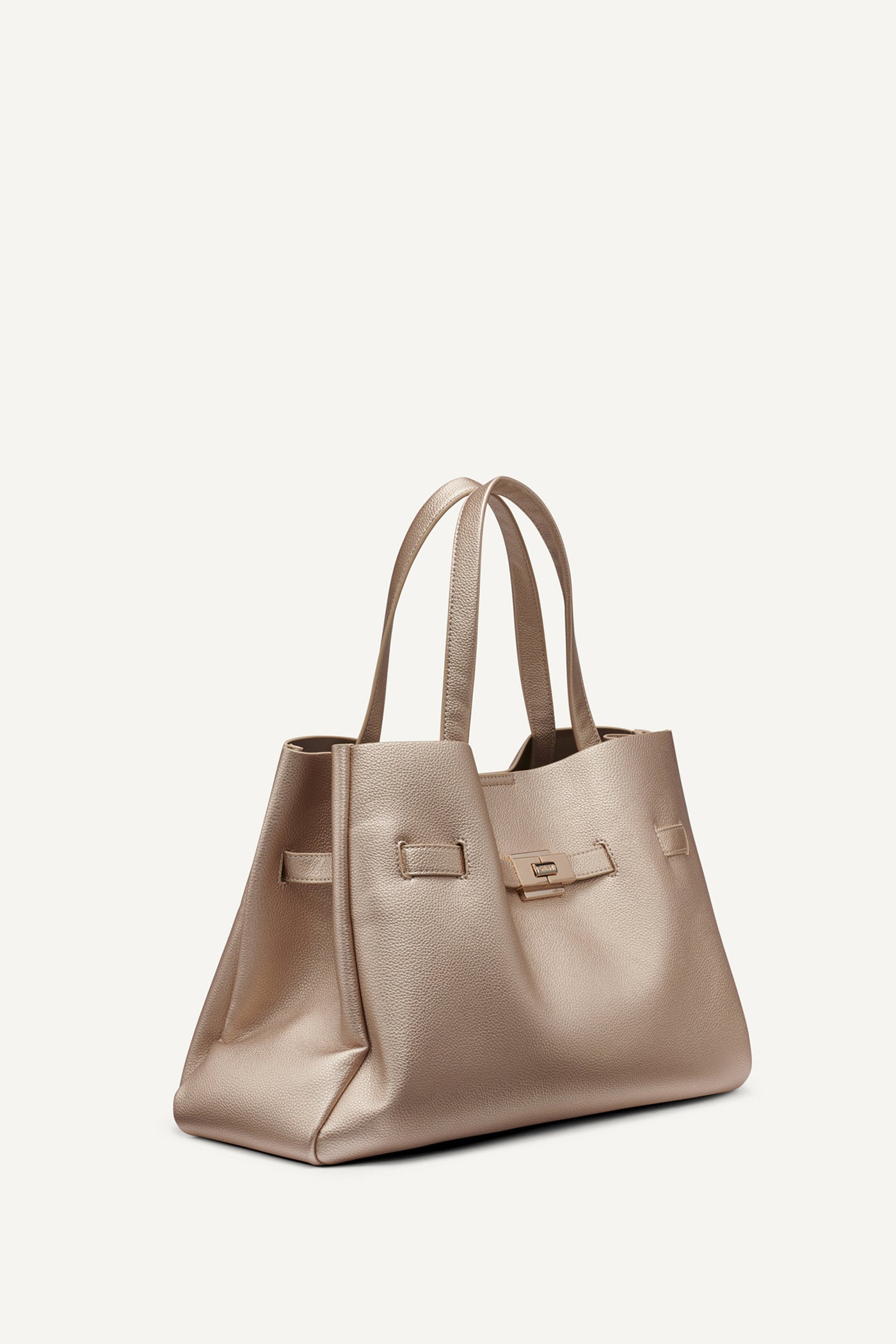 Gold BRYAR SATCHEL, BACK VIEW | MILLIE