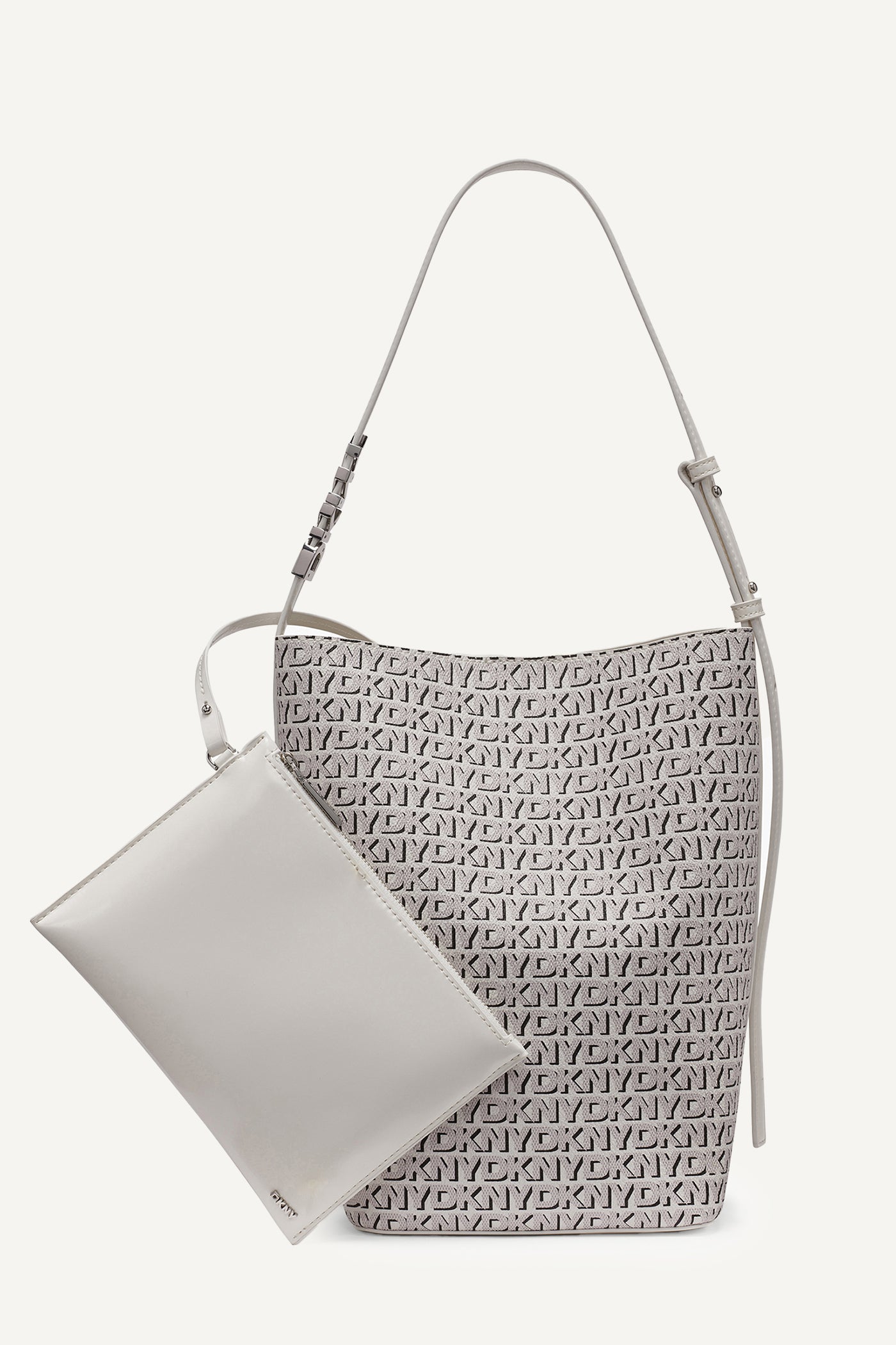 White AVRIL LOGO BUCKET BAG, VIEW 1 | Bags