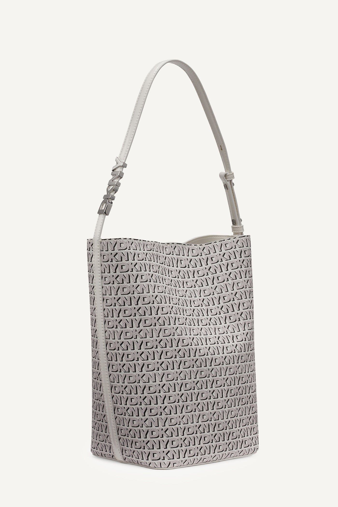 White AVRIL LOGO BUCKET BAG, VIEW 2 | Bags