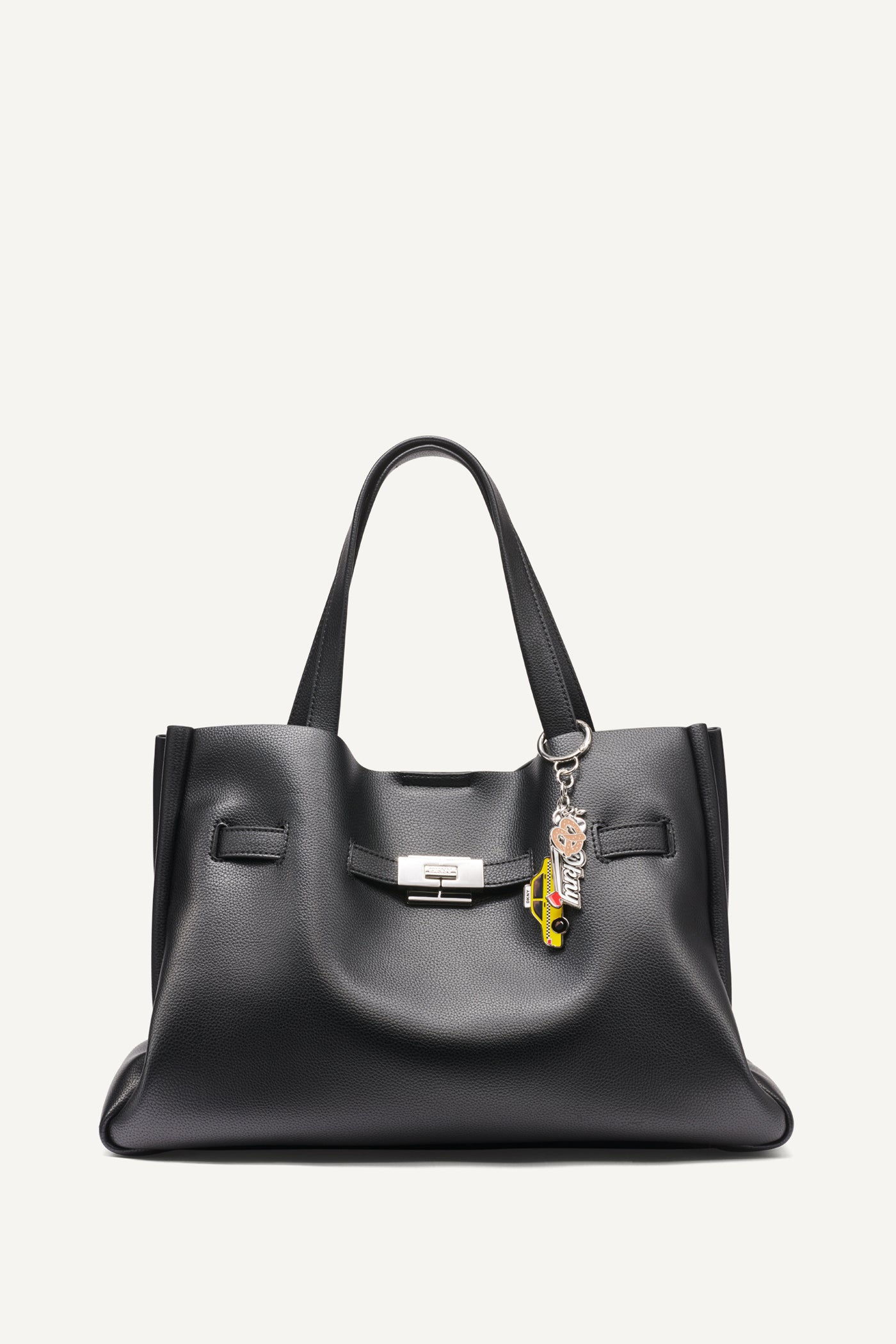 Black BRYAR TAXICAB SATCHEL, FRONT VIEW | Satchel Bags