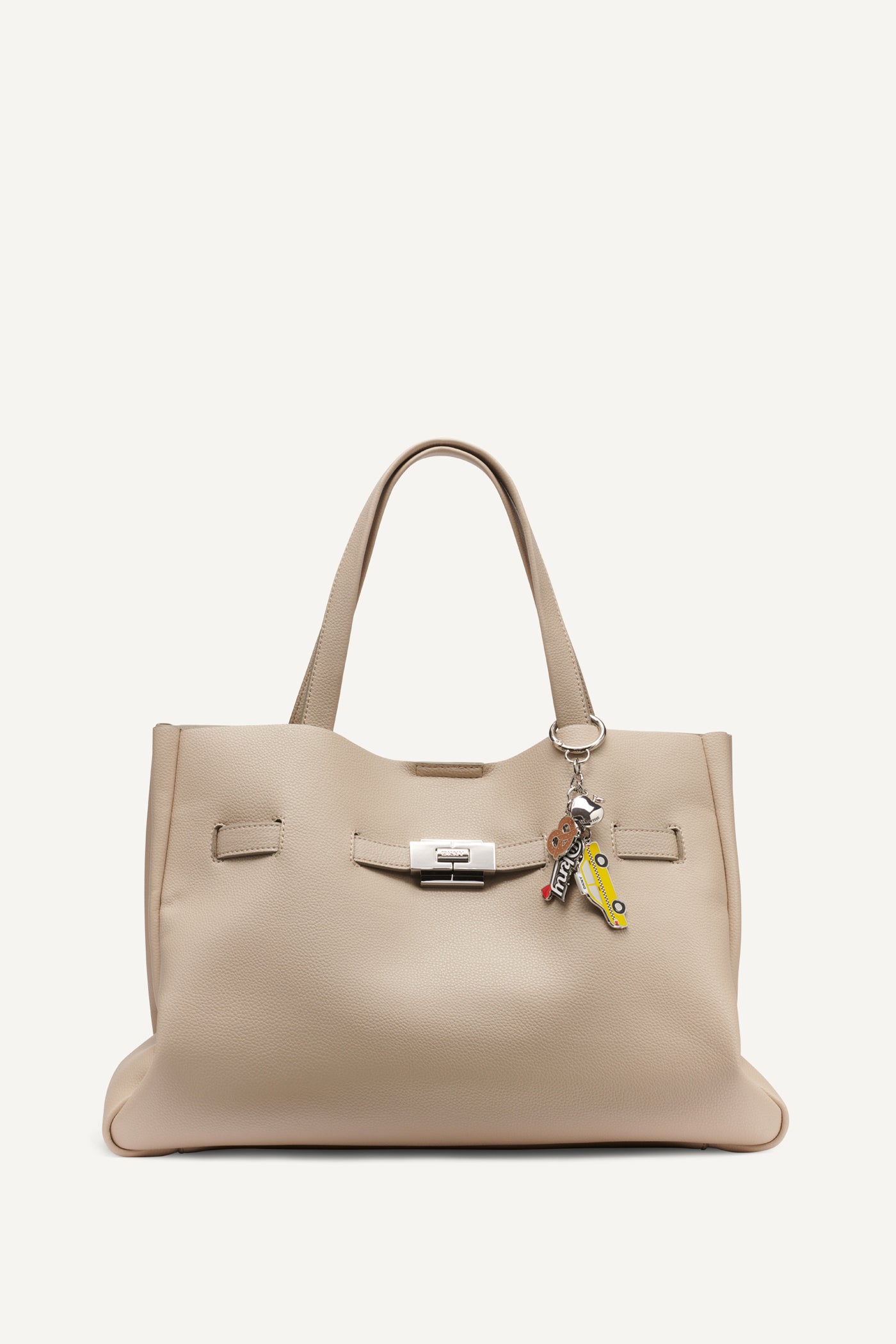 Beige BRYAR TAXICAB SATCHEL, FRONT VIEW | Satchel Bags