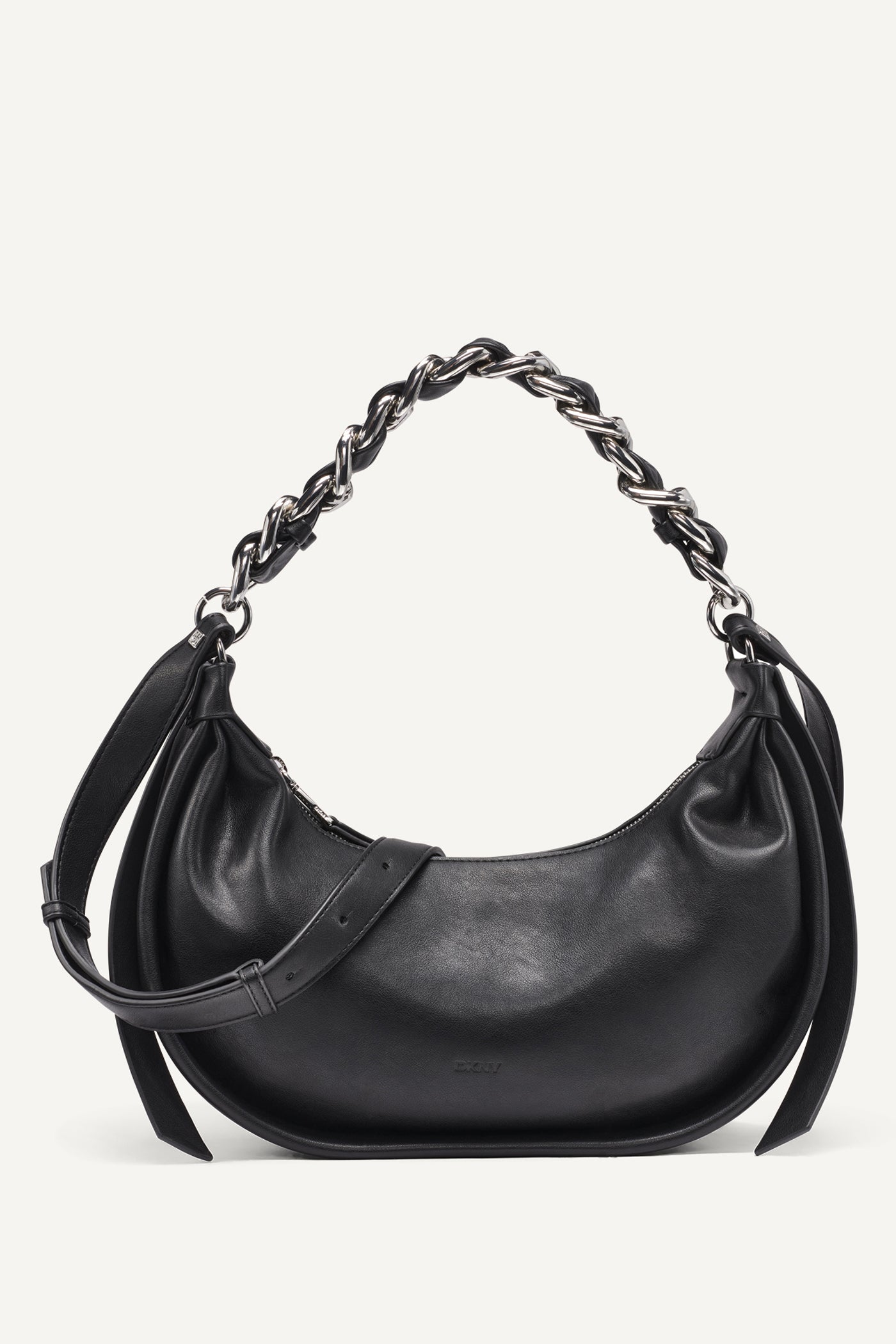 Black FIONA SMALL HOBO, FRONT VIEW | Bags