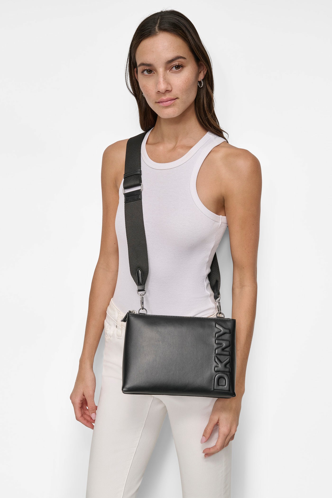 TINSLEY LOGO EMBOSSED CROSSBODY BAG VIEW 6 | Summer Essentials
