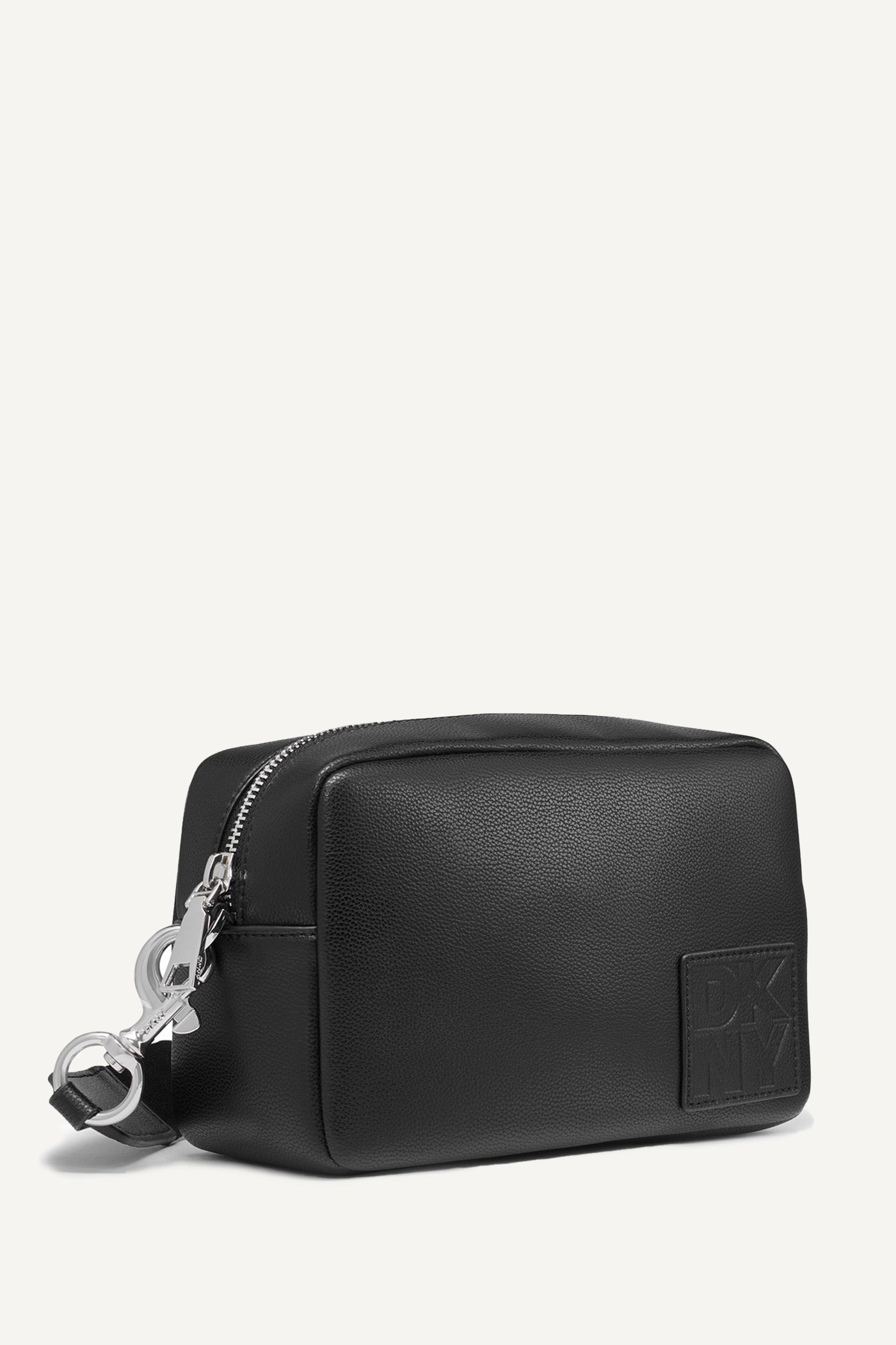 BLACK/SILVER KENZA CAMERA BAG, BACK VIEW | Crossbody Bags