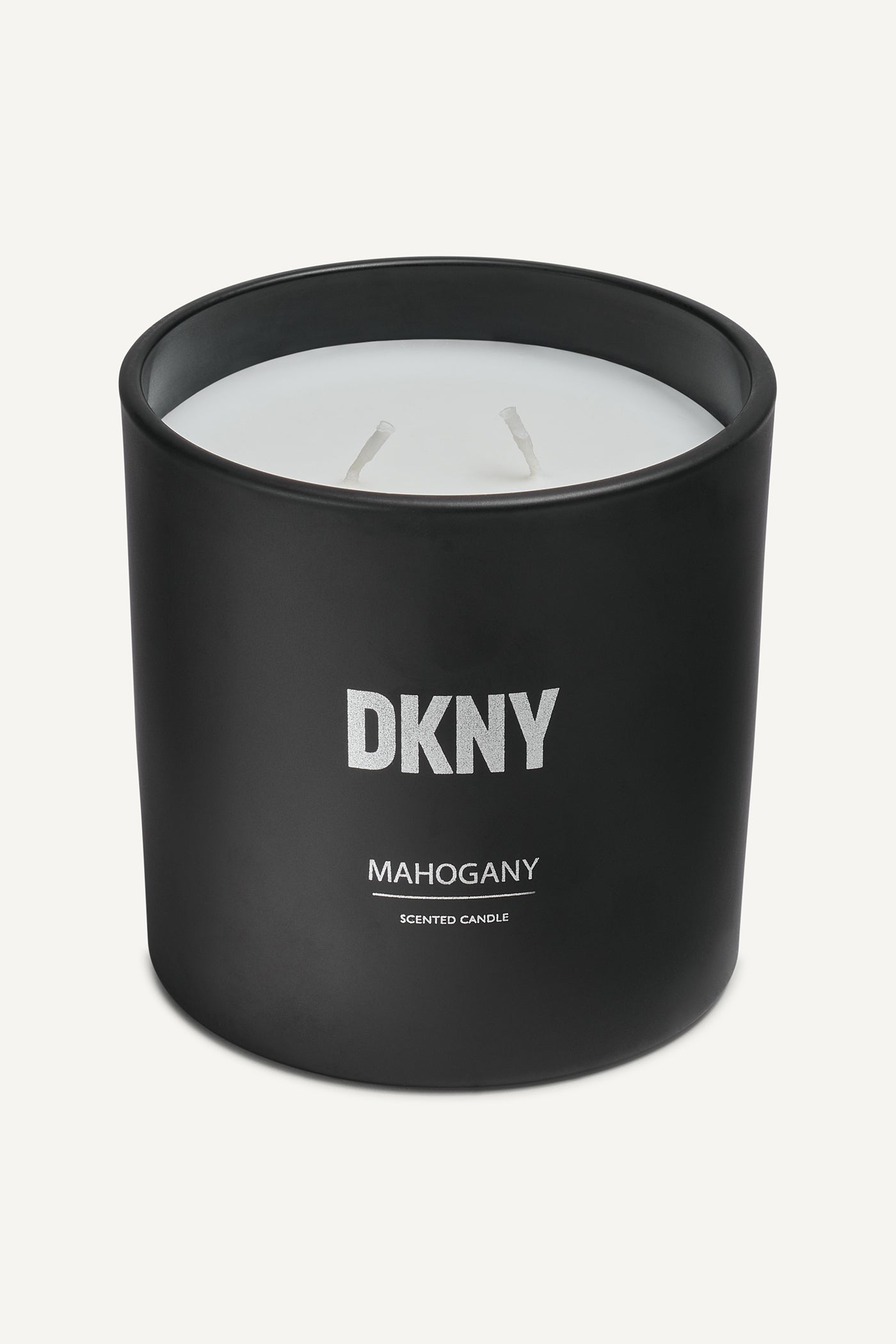 White 14 oz DKNY Mahogany Matte Candle, VIEW 2 | Not Clearance or Preorder