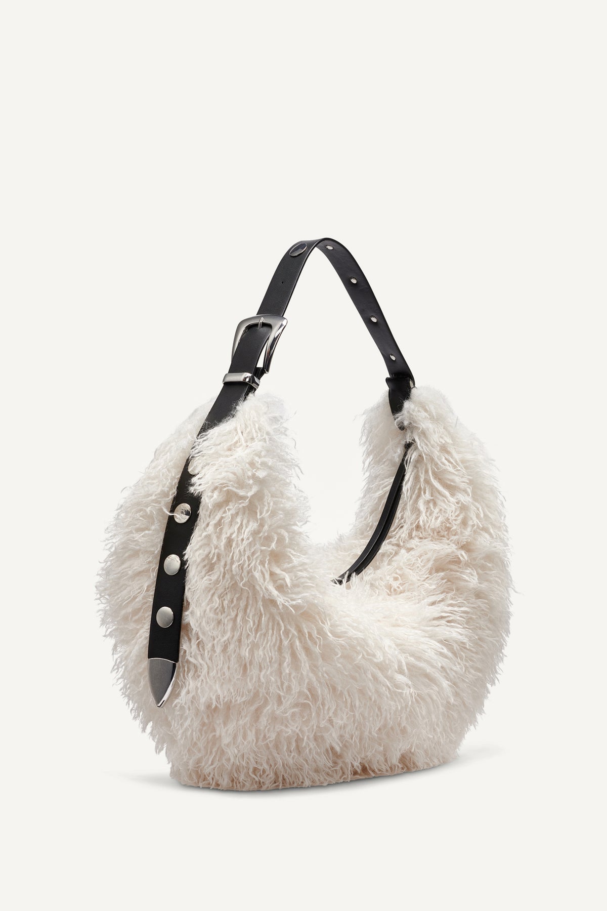 RANNA FAUX FUR LARGE HOBO BAG VIEW 2