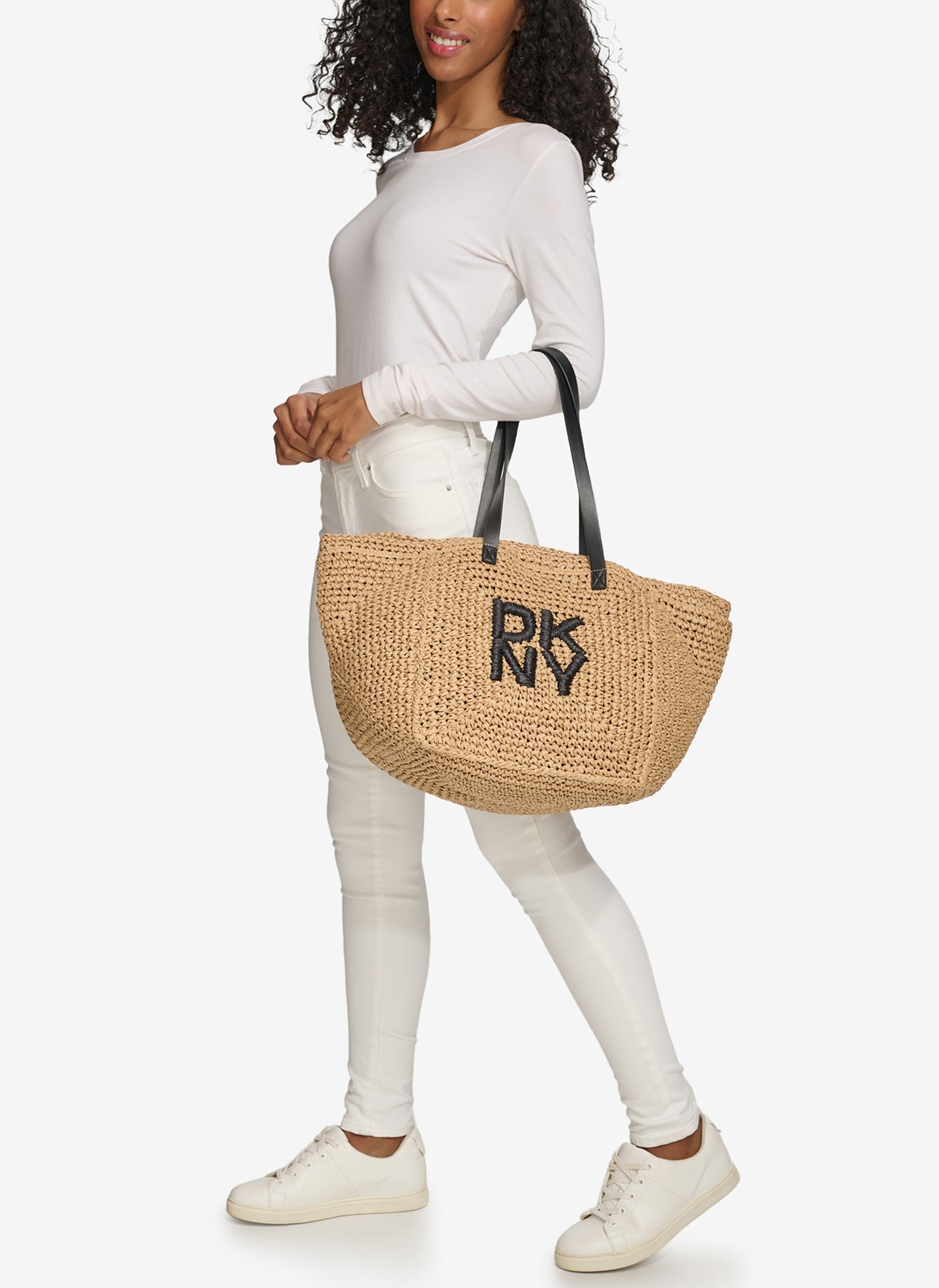 Natural/Black PALOMA TOTE, BACK VIEW | Summer Essentials