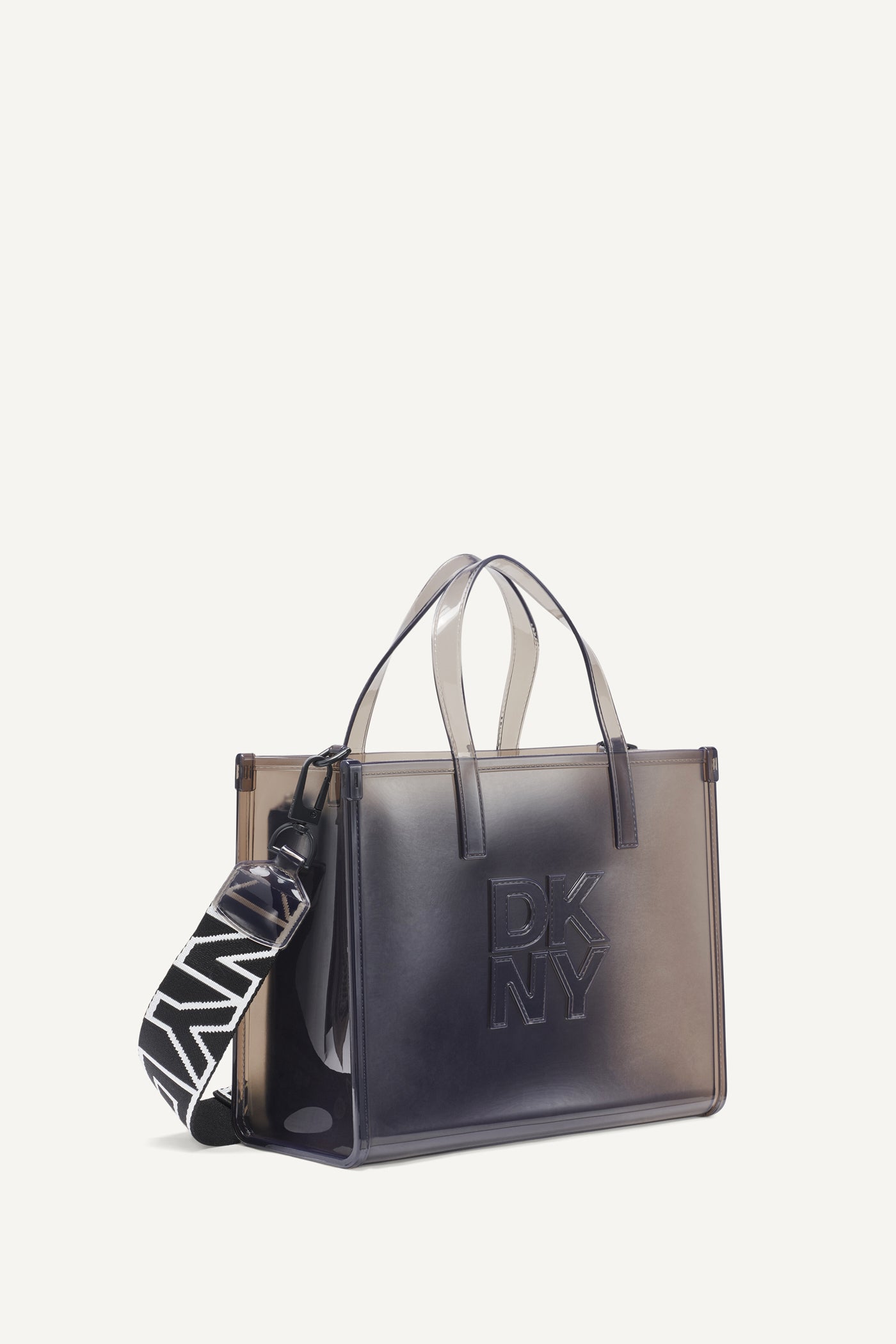 Black/Black HADLEE SMALL JELLY LOGO TOTE, BACK VIEW | Gifts Under $100