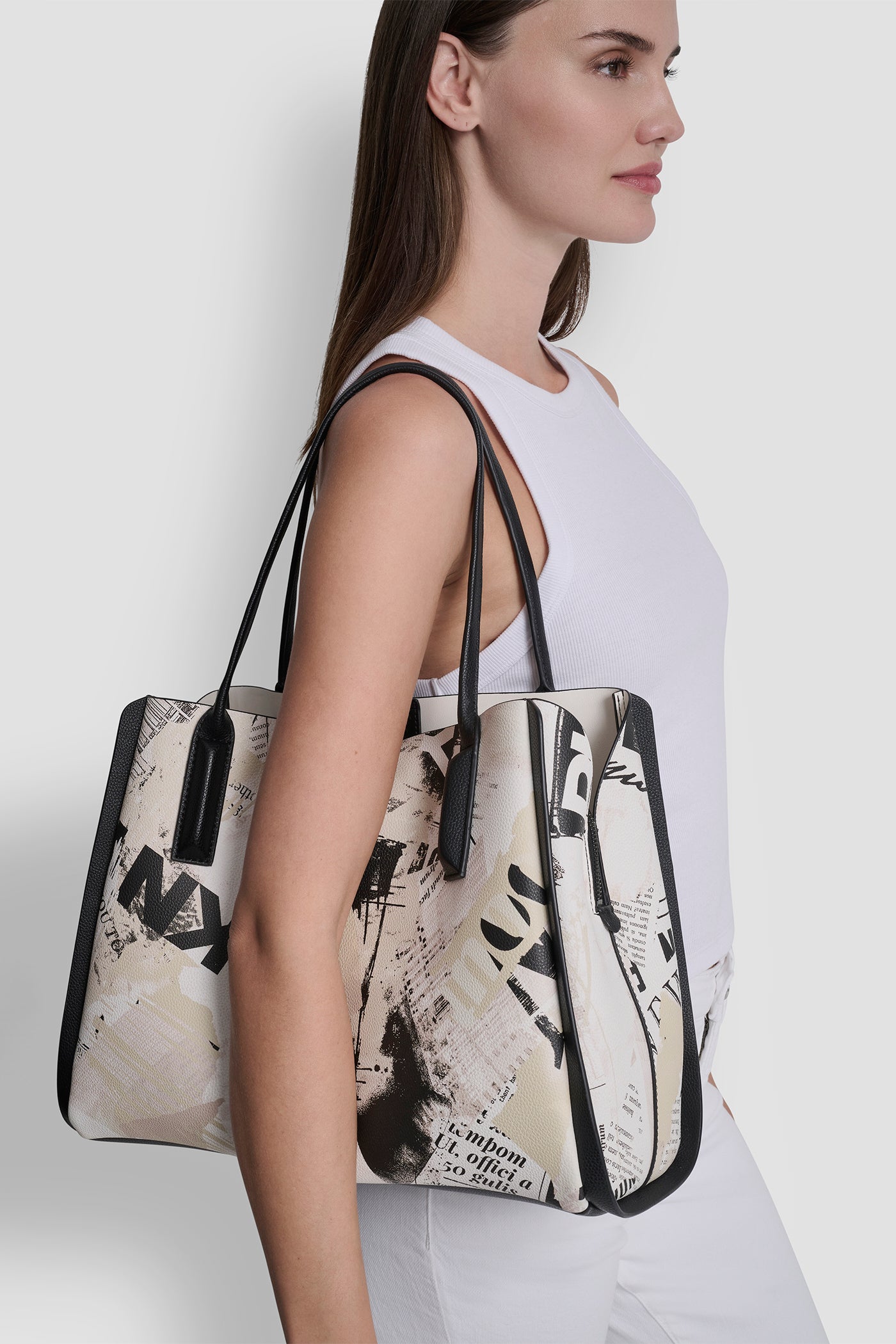 White/Black JOSIE TOTE, VIEW 2 | SPRING 2026