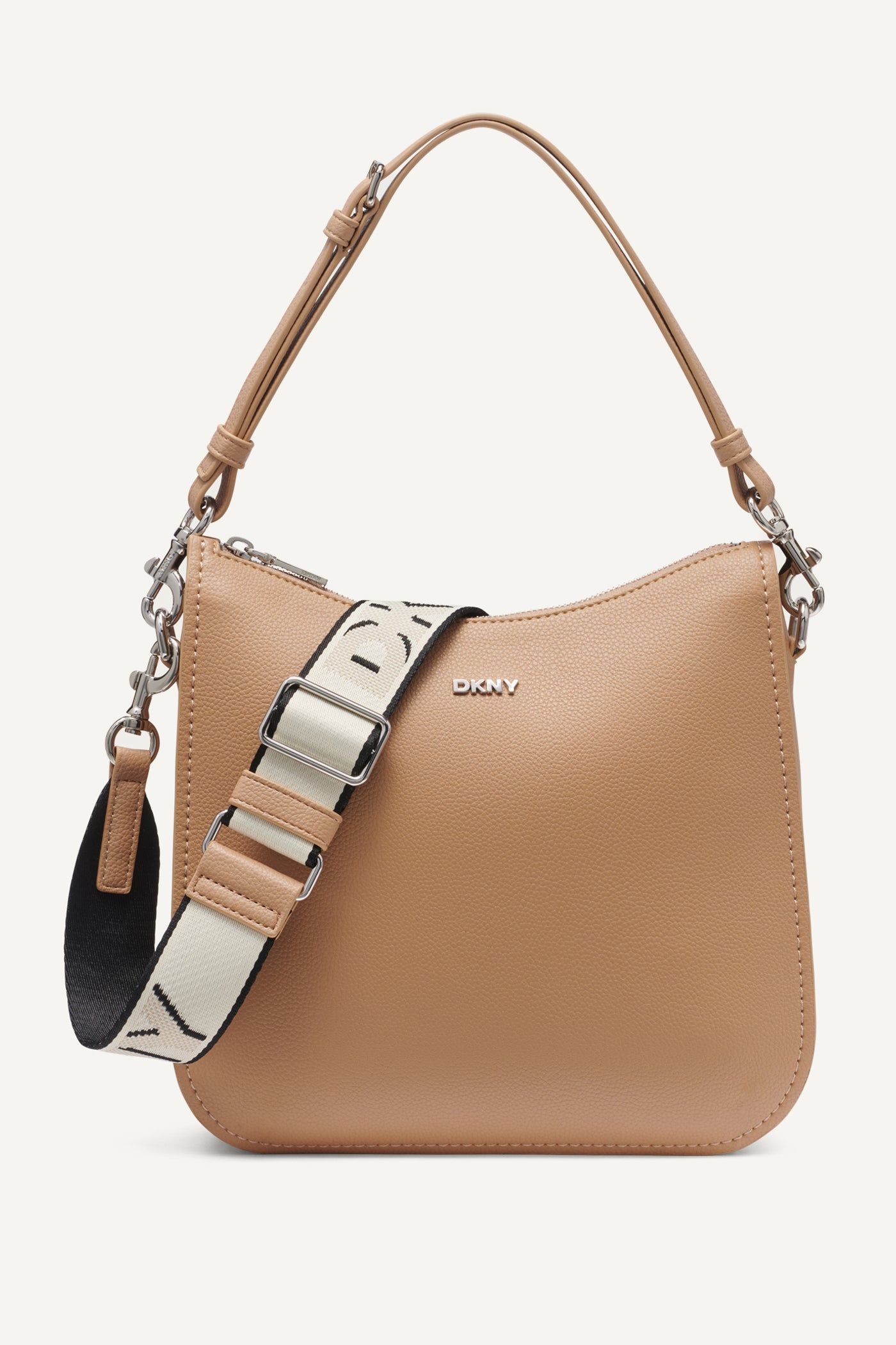 Cappuccino NESSA MEDIUM CROSSBODY, FRONT VIEW | Crossbody Bags