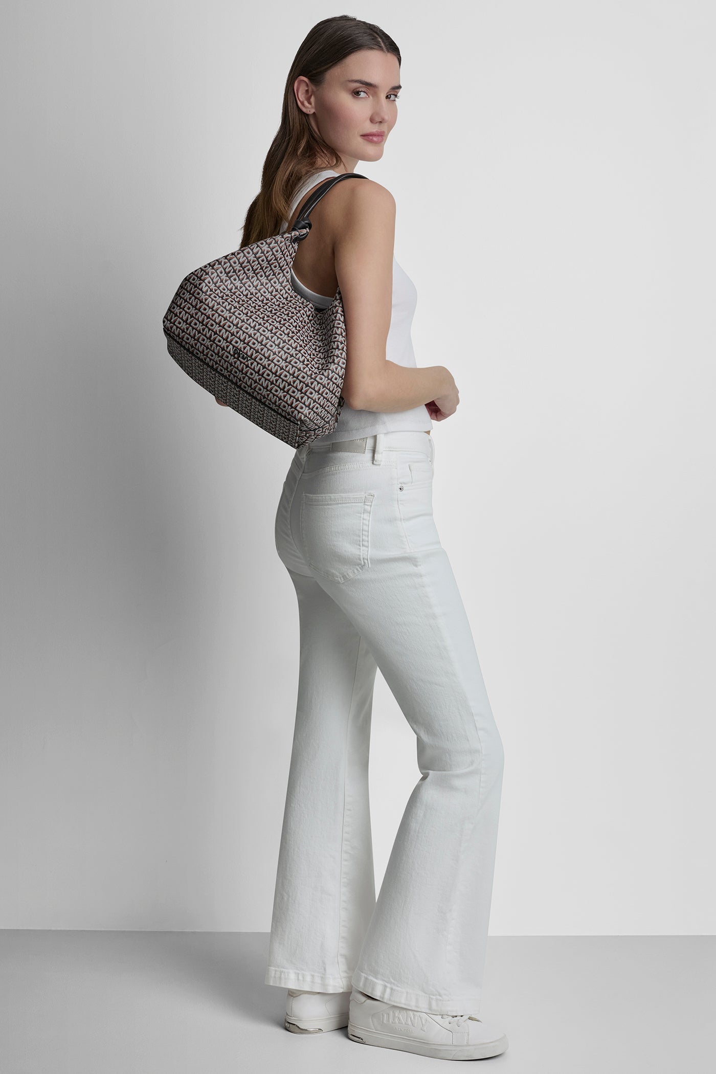 PAULA NEW YORK LOGO MEDIUM COMMUTER TOTE VIEW 8 | Bags