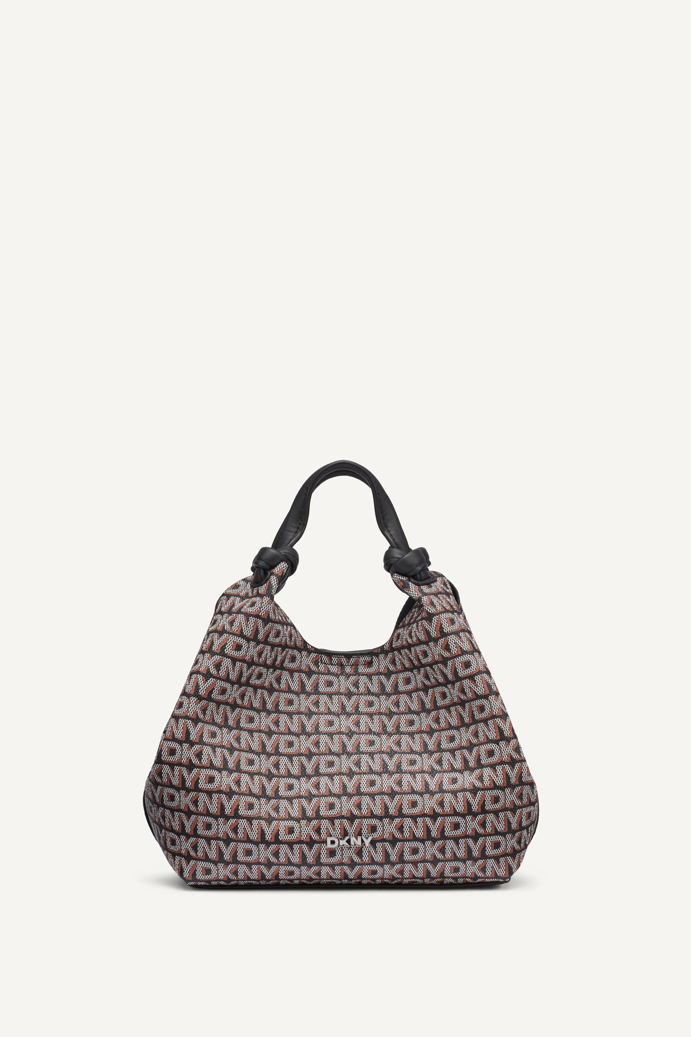 Black/Saddle PAULA NEW YORK LOGO SMALL TOTE, BACK VIEW | The Paula Commuter Tote