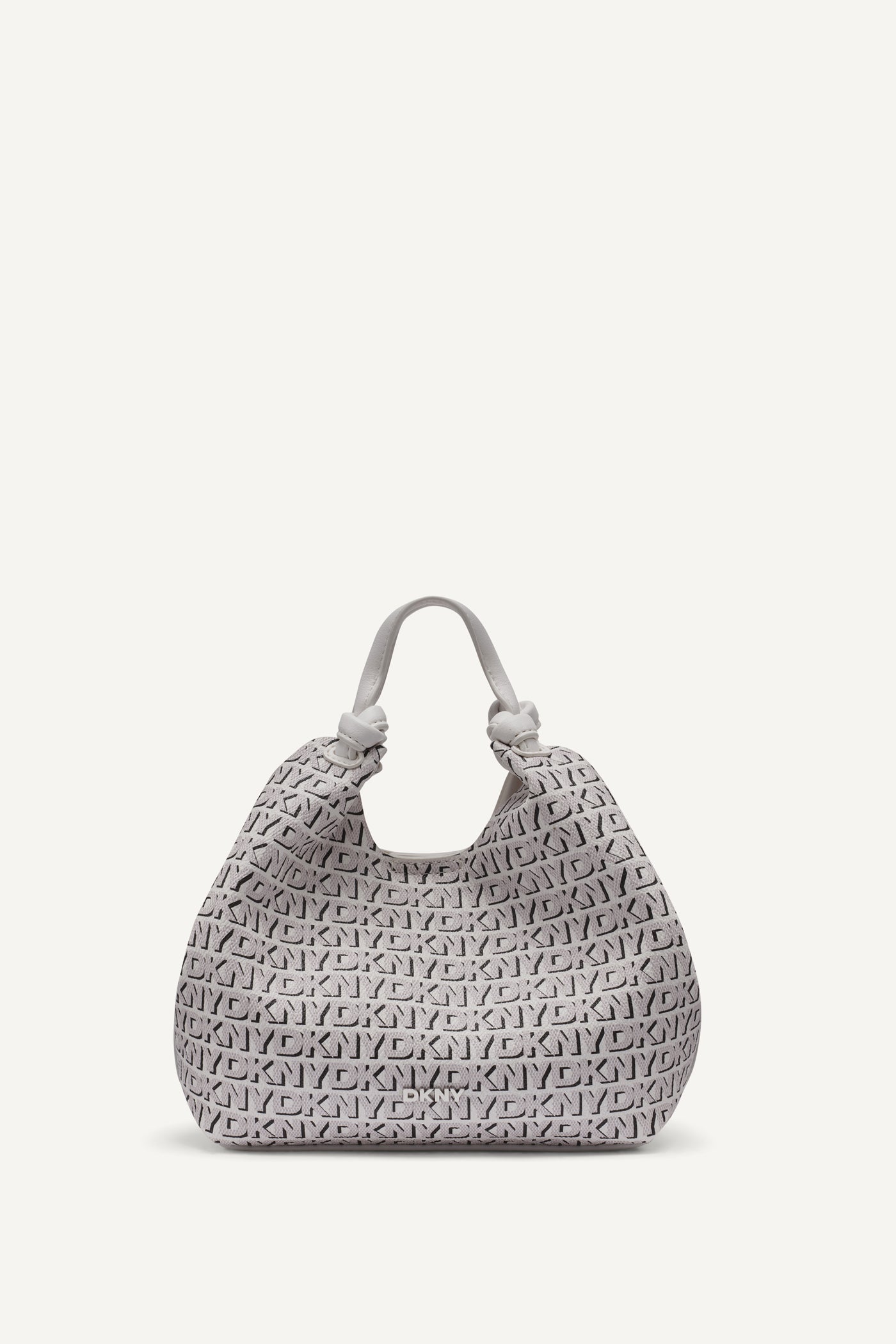 Marshmallow PAULA NEW YORK LOGO SMALL TOTE, BACK VIEW | The Paula Commuter Tote