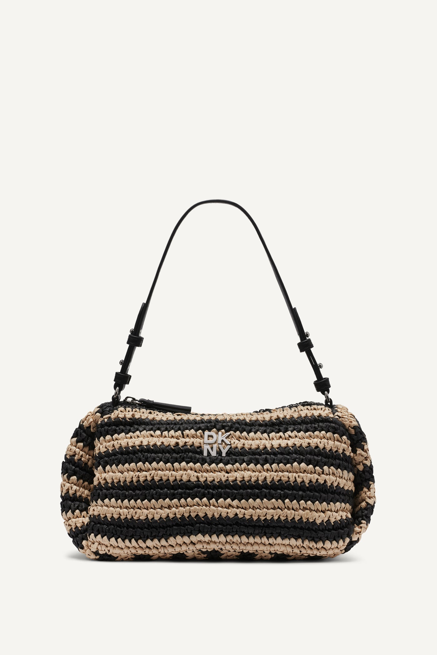Black/Natural REMY SHOULDER BAG, FRONT VIEW | Shoulder & Hobo Bags