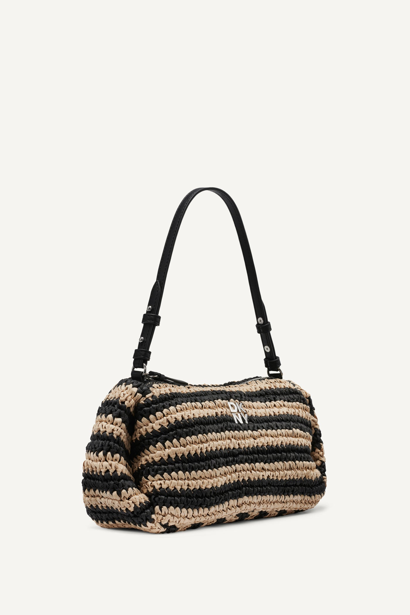 Black/Natural REMY SHOULDER BAG, BACK VIEW | Shoulder & Hobo Bags