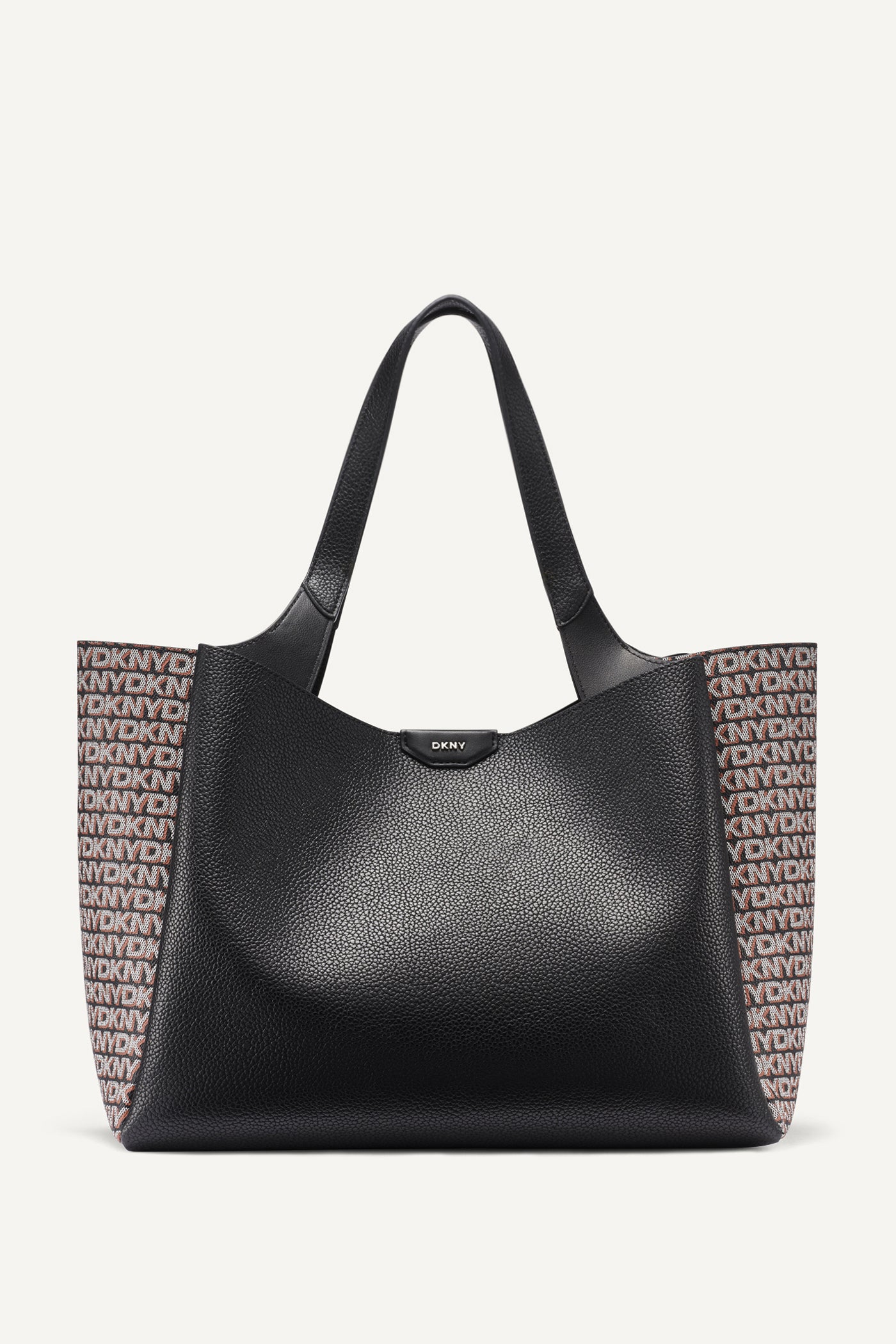 Black/Saddle WILLA NEW YORK LOGO TOTE, VIEW 2 | Products