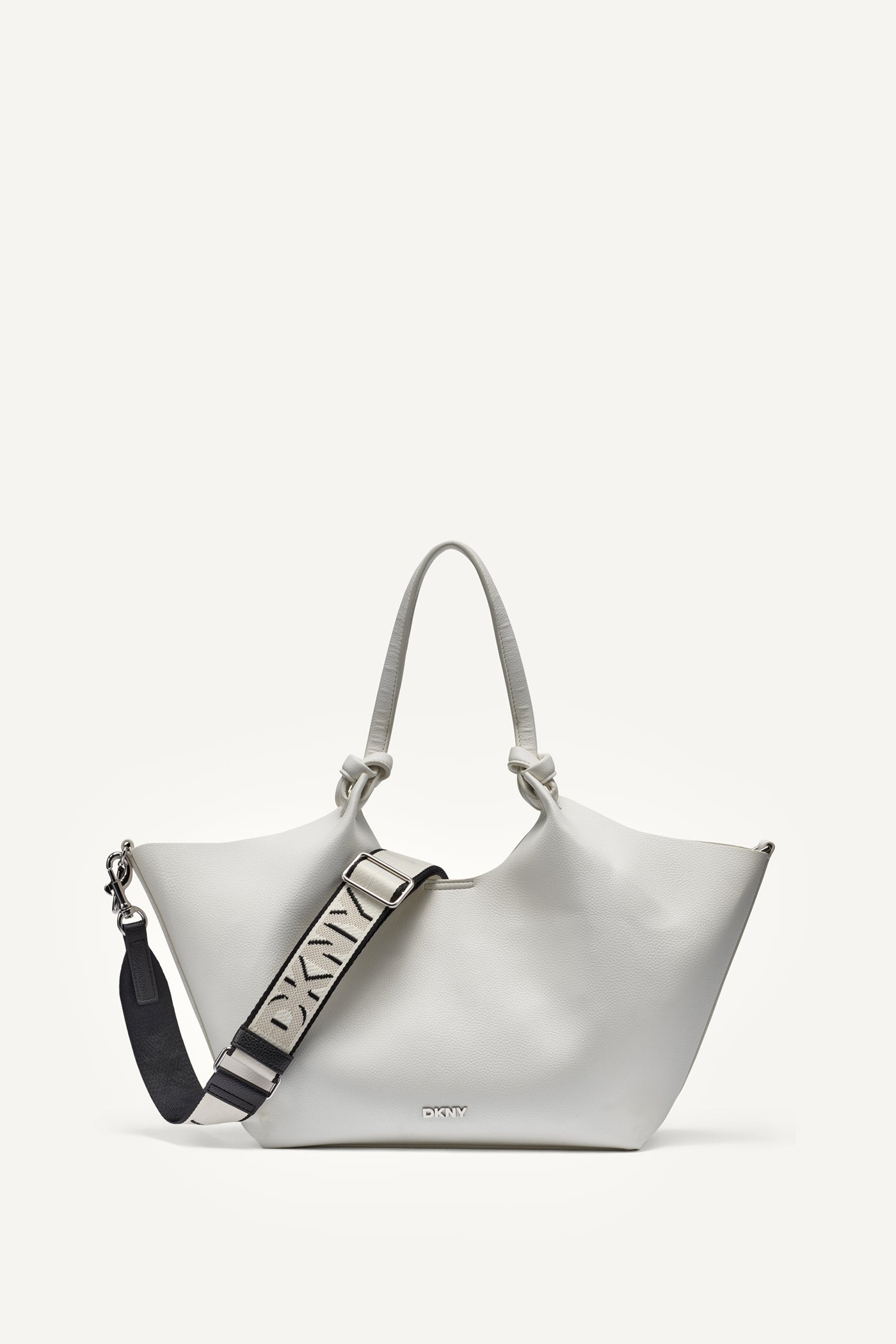 Marshmallow PAULA MEDIUM TOTE WITH LOGO STRAP, VIEW 2 | Spring 2026 Campaign