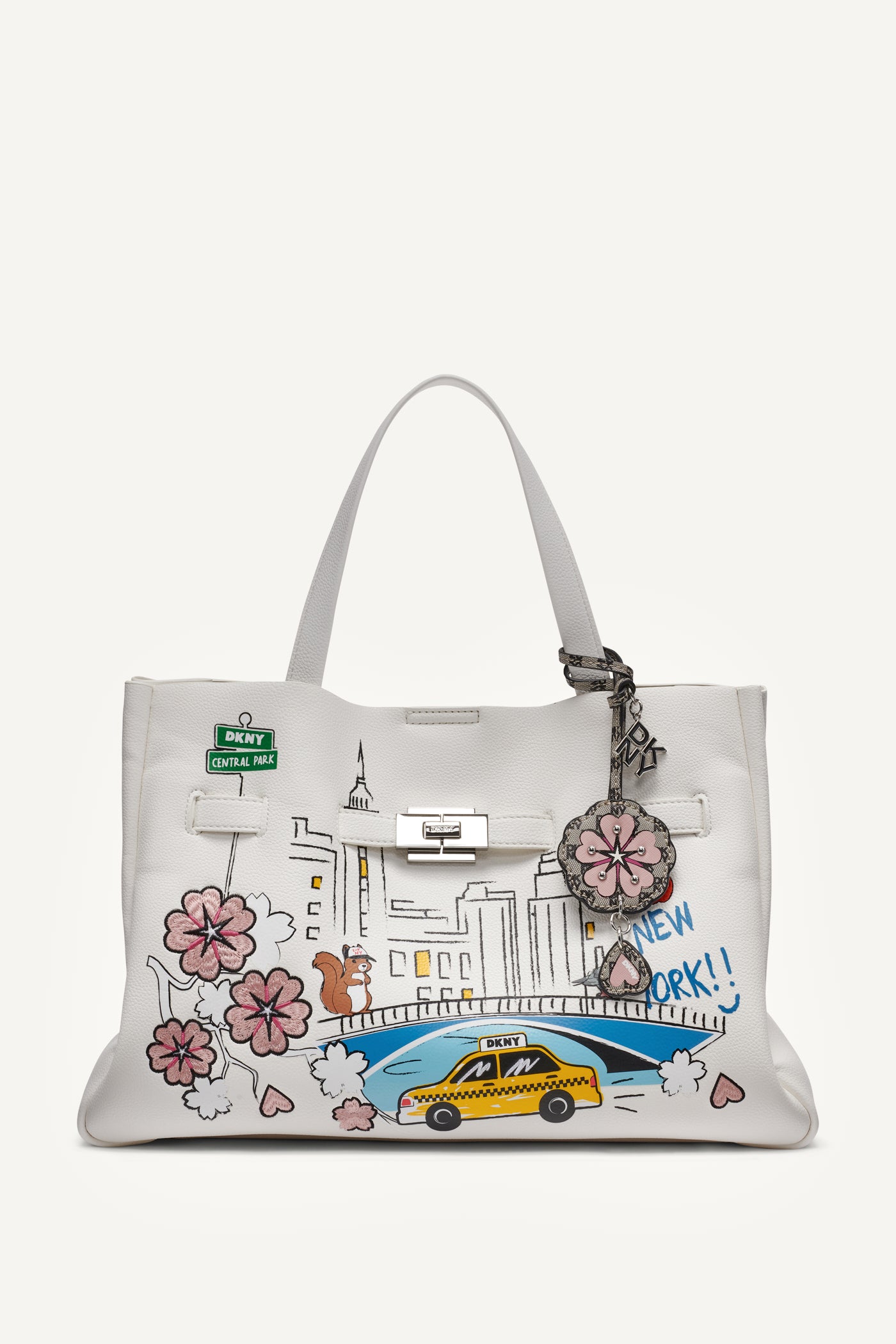 Marshmallow BRYAR LARGE SATCHEL, FRONT VIEW | MILLIE