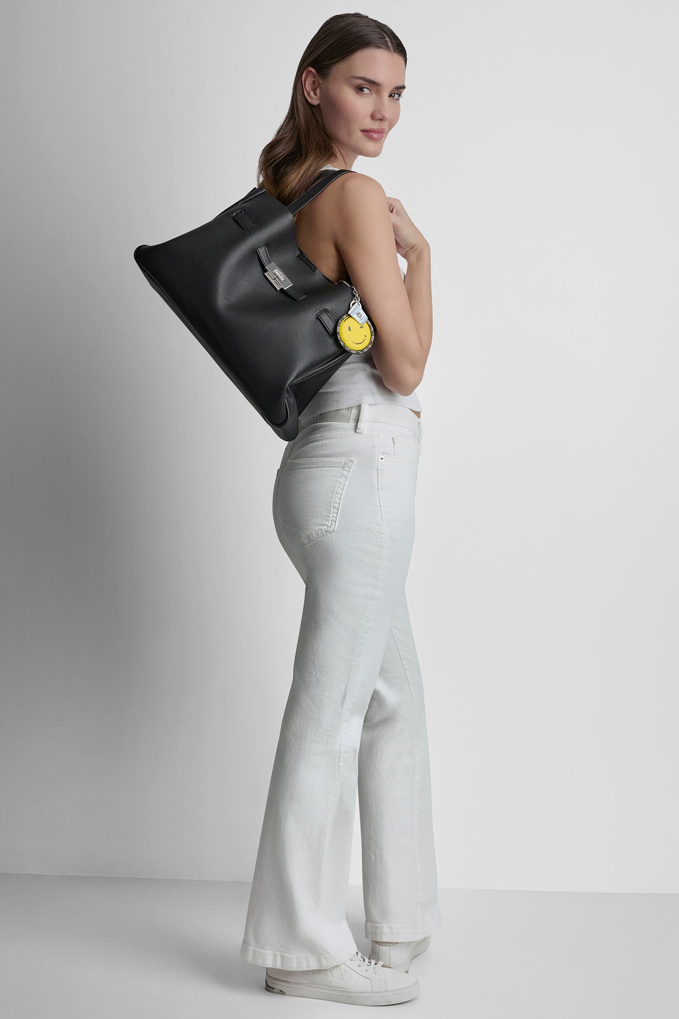 BRYAR LARGE SMILEY FACE SATCHEL VIEW 7 | New Bags