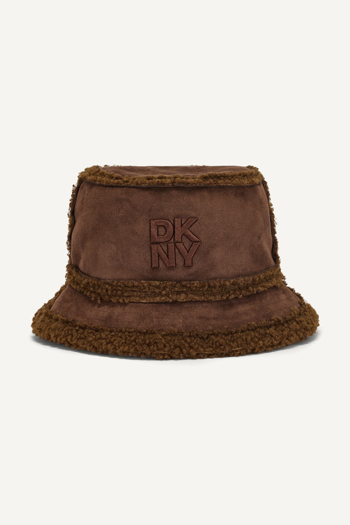 FAUX SUEDE AND SHERPA BUCKET HAT VIEW 1