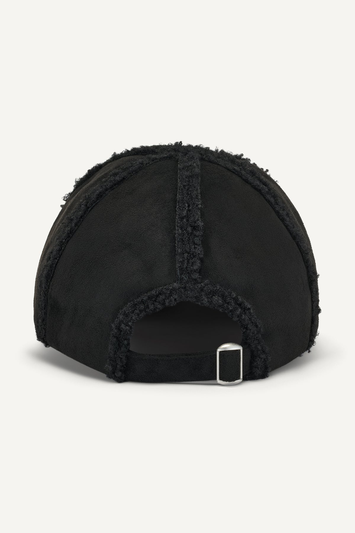 FAUX SUEDE AND SHERPA BASEBALL HAT VIEW 2