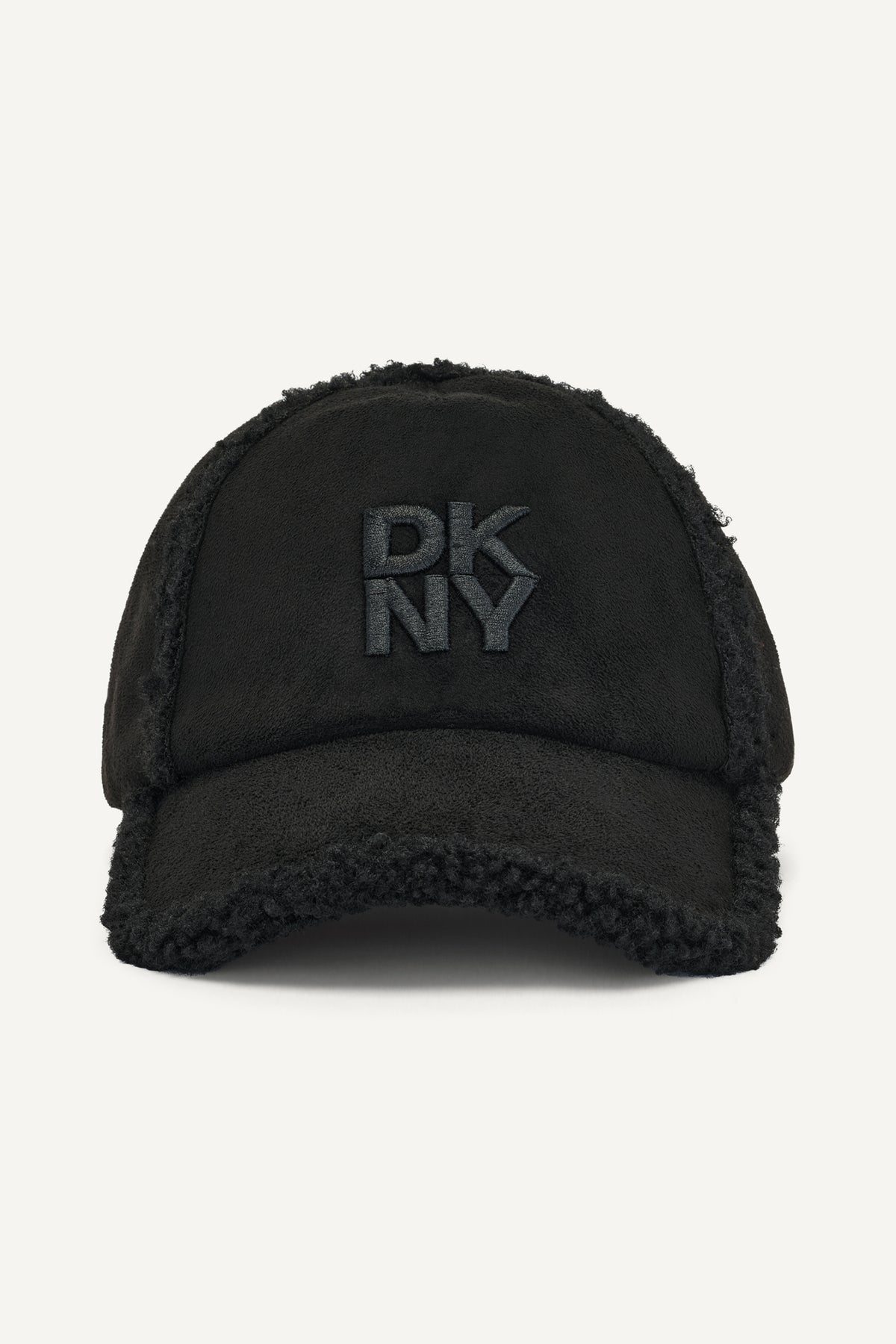FAUX SUEDE AND SHERPA BASEBALL HAT VIEW 1