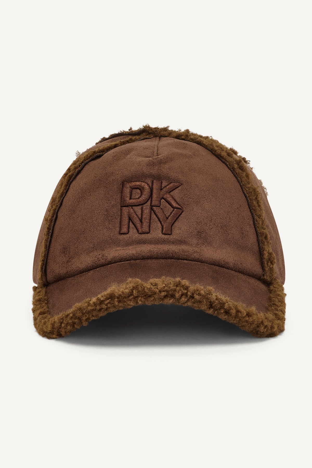 FAUX SUEDE AND SHERPA BASEBALL HAT VIEW 1