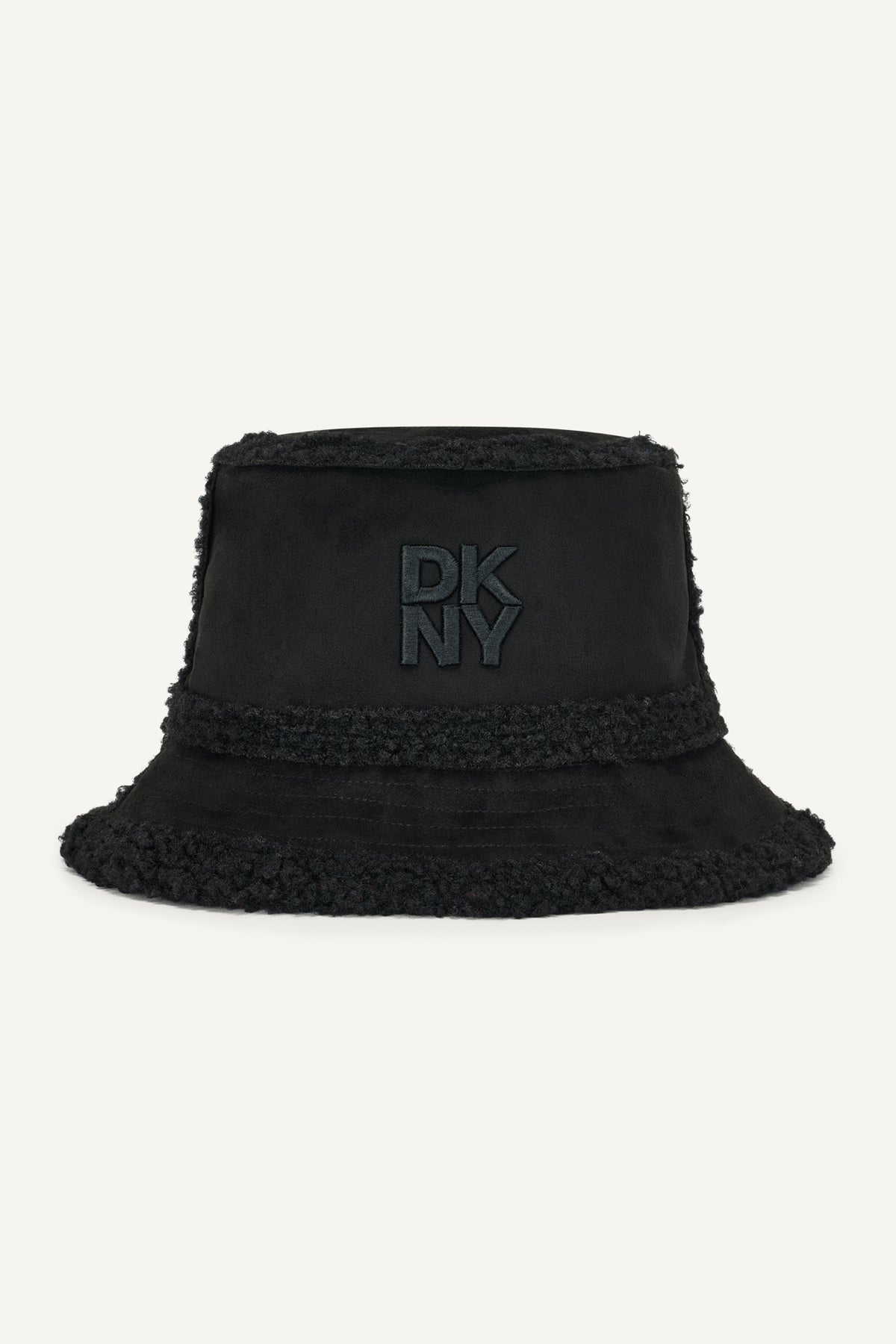 FAUX SUEDE AND SHERPA BUCKET HAT VIEW 1