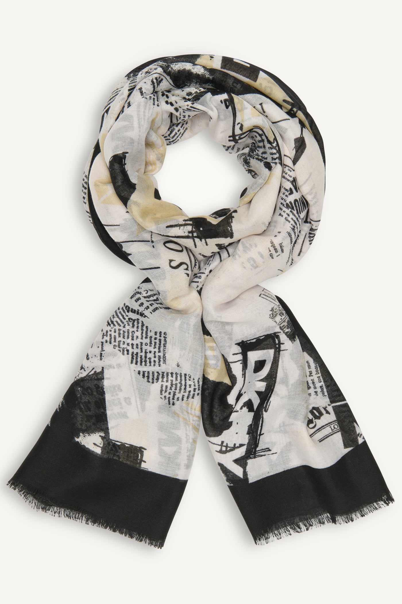 1989 HEADLINE PRINT SCARF VIEW 3 | Under $75