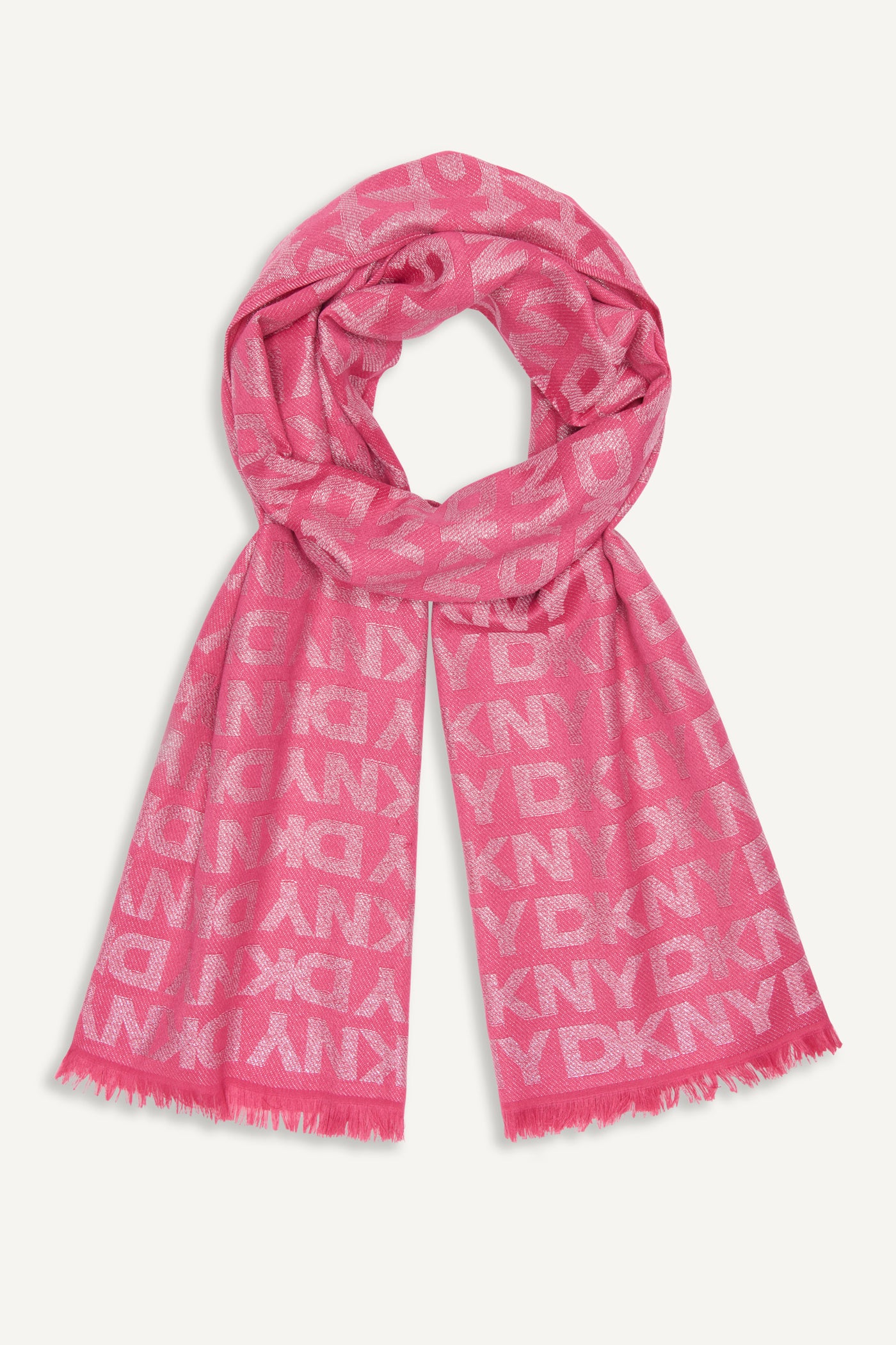 Hot Pink DKNY METAL PASHMINA, BACK VIEW | Cold Weather Accessories