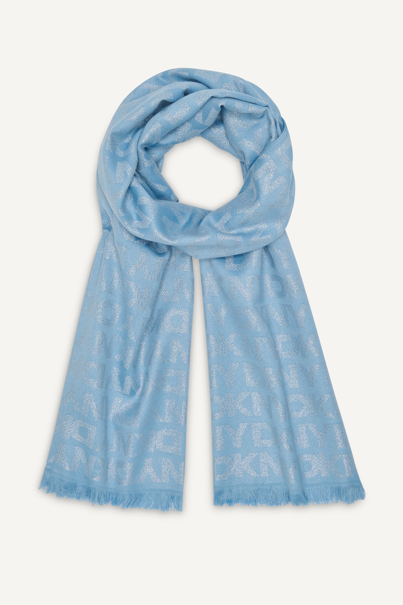 Sky Blue DKNY METAL PASHMINA, BACK VIEW | Cold Weather Accessories