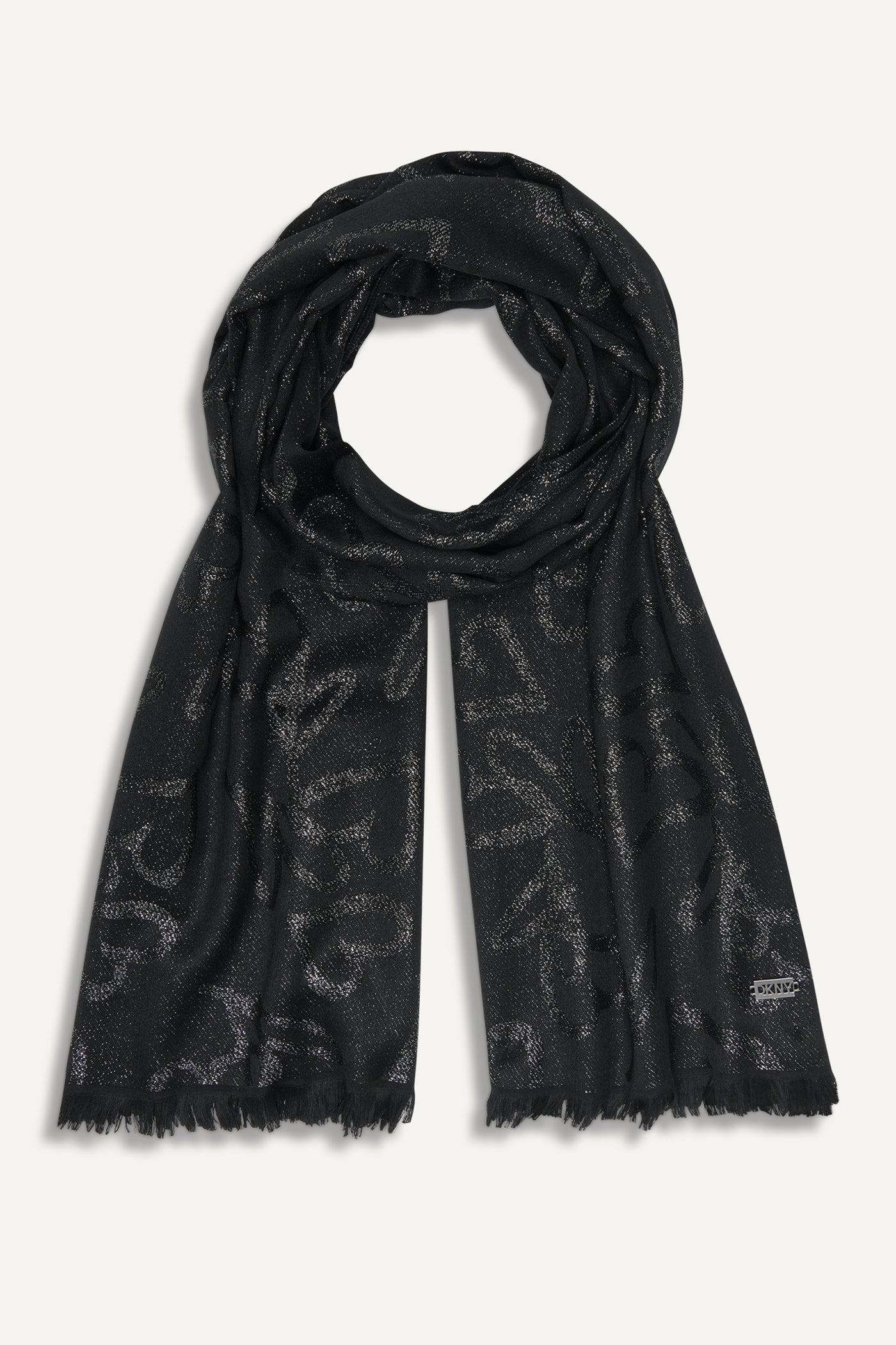 Black EVERYBODY LOVES DONNA METALLIC WRAP, BACK VIEW | Under $75