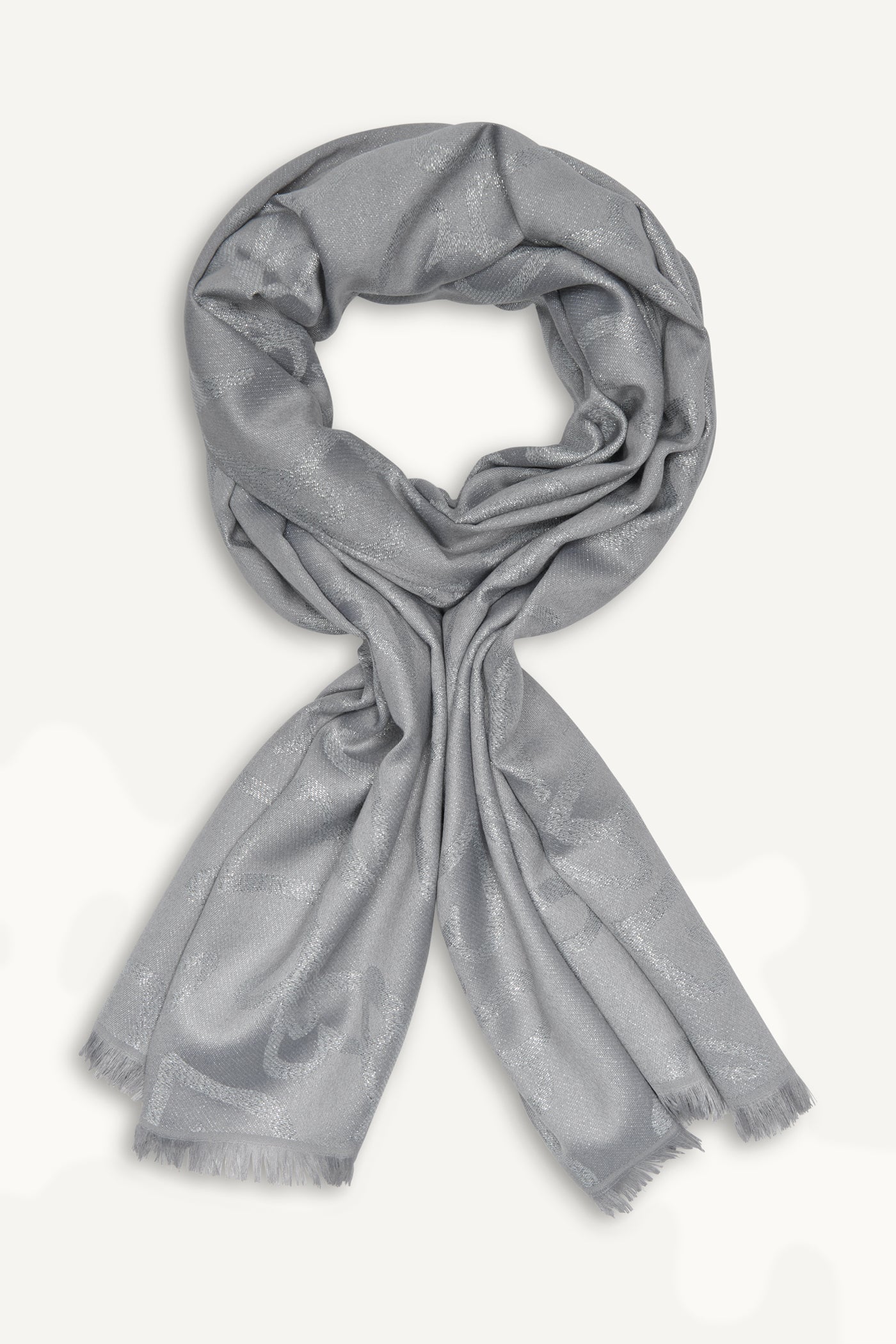 Grey EVERYBODY LOVES DONNA METALLIC WRAP, BACK VIEW | Under $75