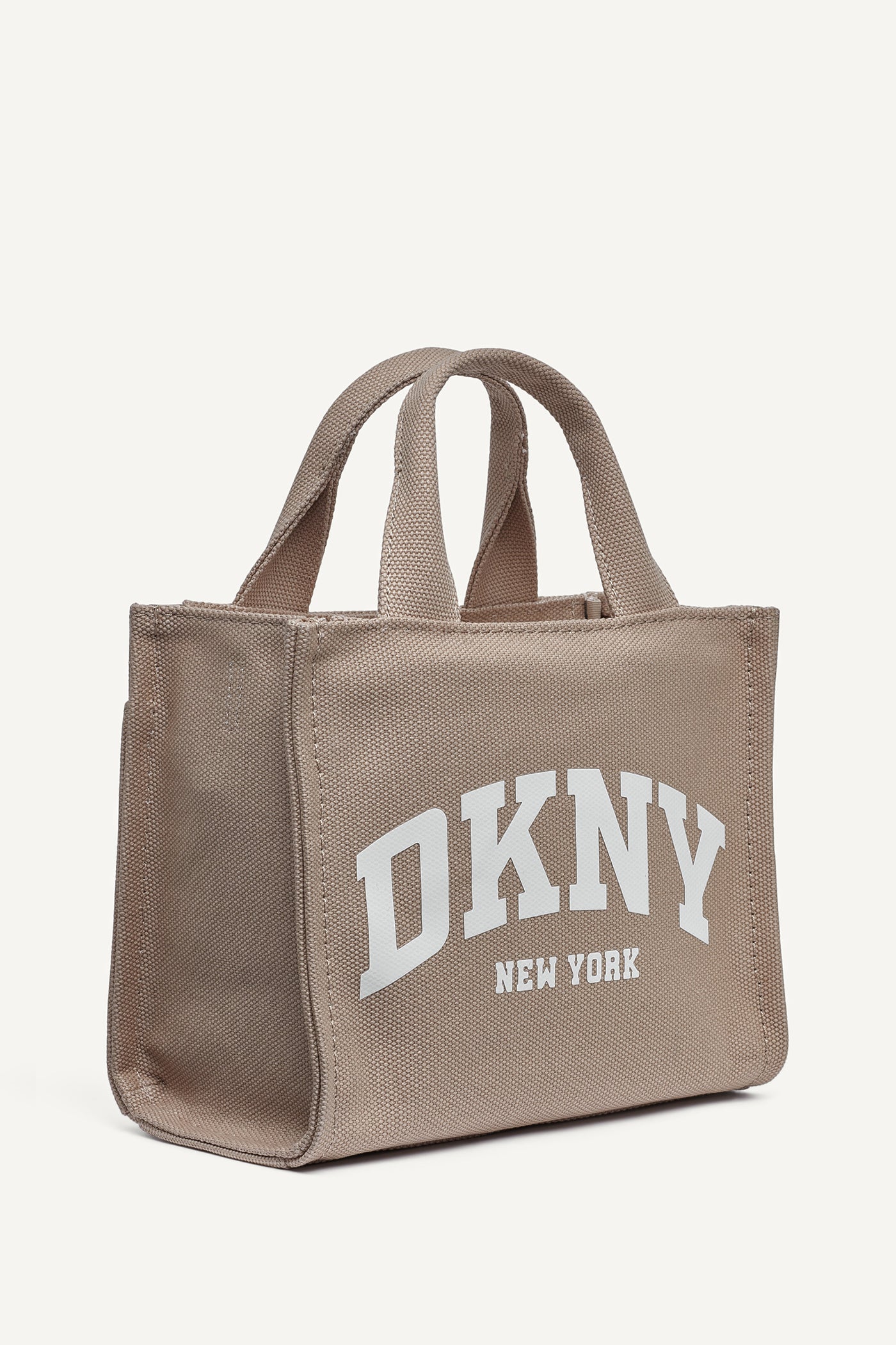 Beige HADLEE SMALL LOGO TOTE, BACK VIEW | The Hadlee