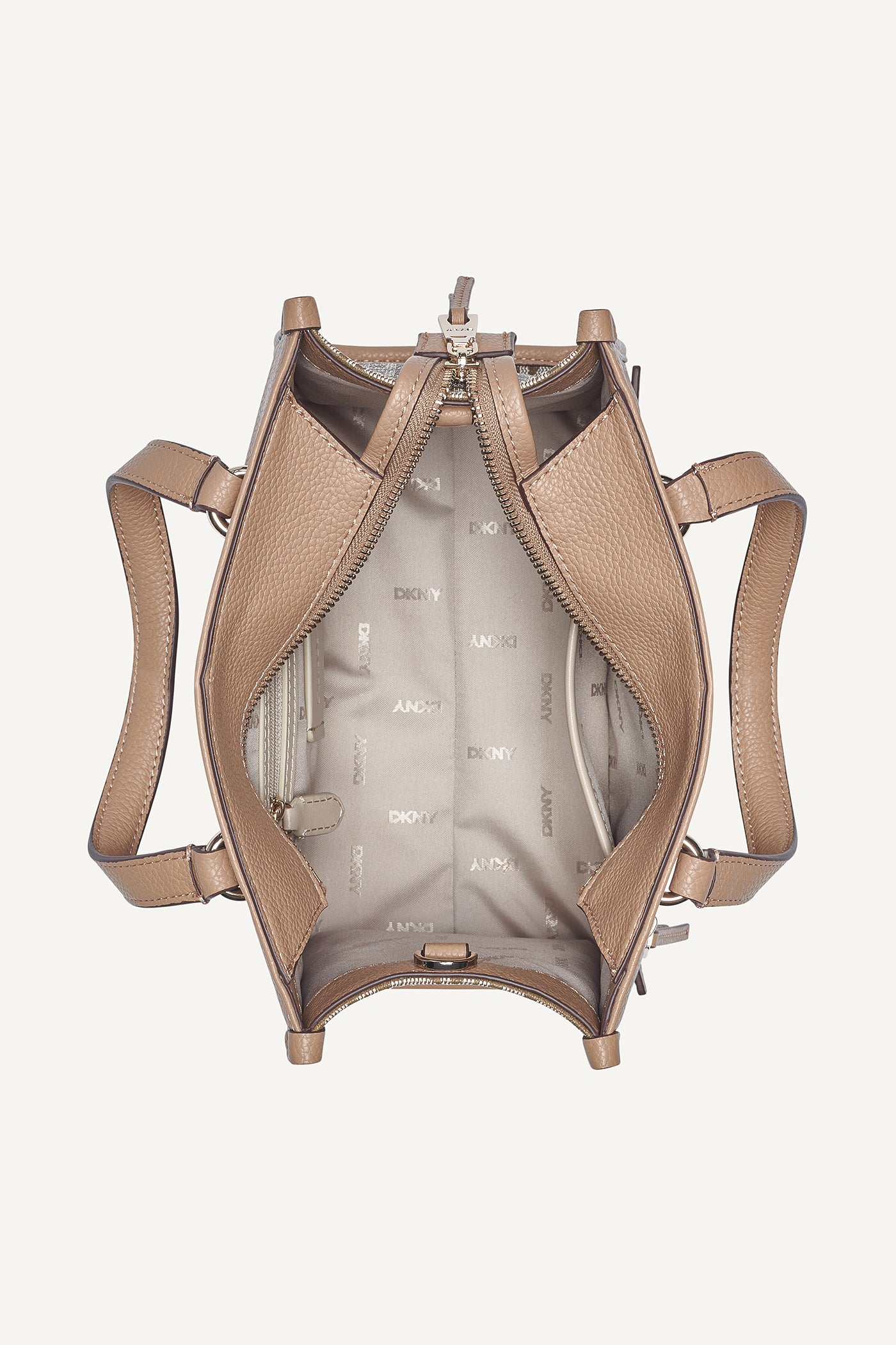 CHINO/CAPPUCCINO ZOIE MINI LOGO TOTE, BACK VIEW | Back-To-School Shop