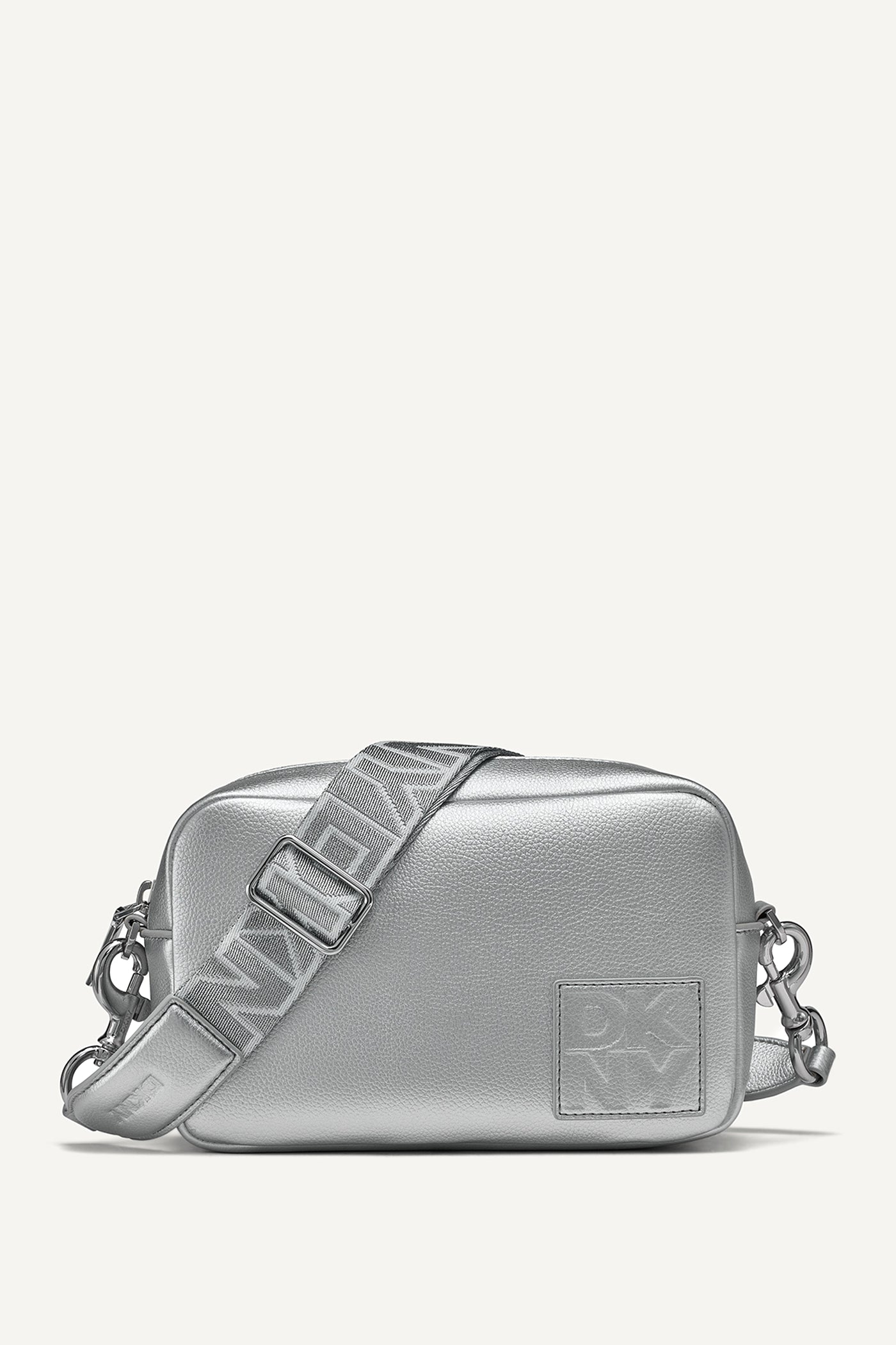 SILVER KENZA CAMERA BAG, FRONT VIEW | SALE BAGS