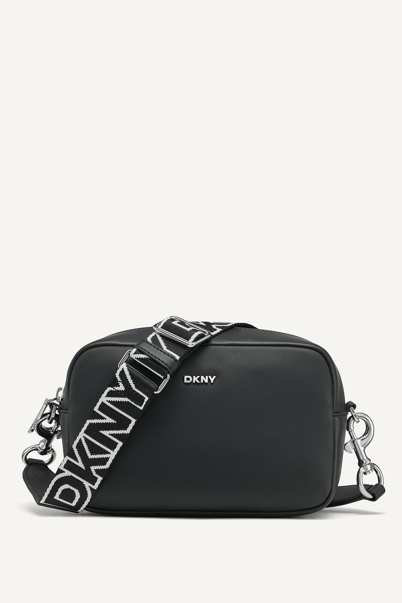 BLACK/SILVER SENZA CAMERA BAG, FRONT VIEW | Summer Essentials