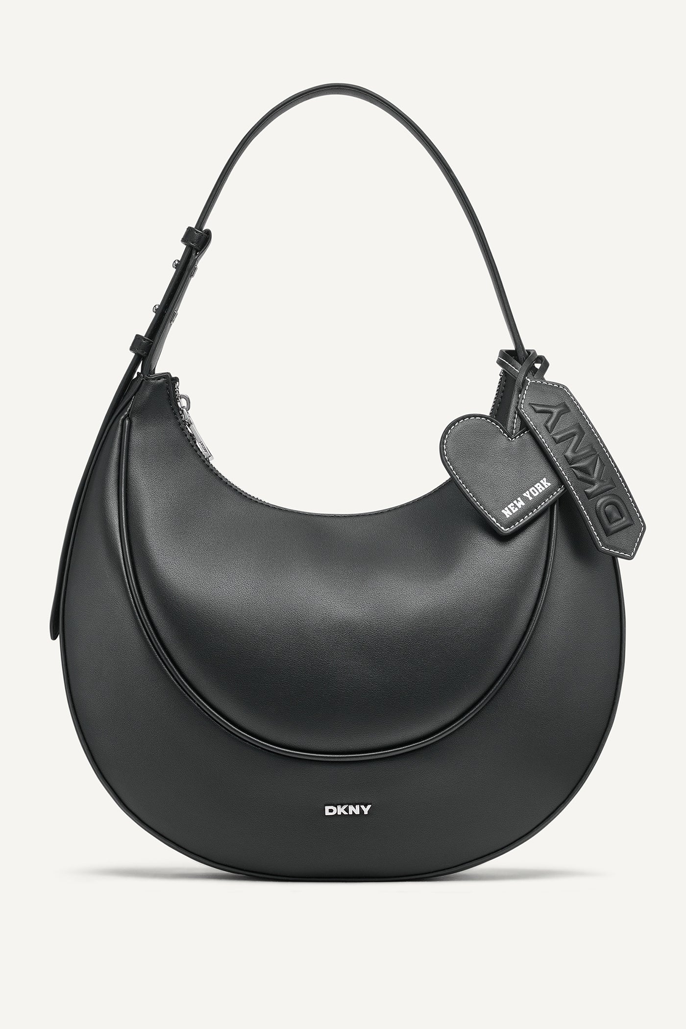BLACK/SILVER SADIE SHOULDER BAG, FRONT VIEW | Shoulder & Hobo Bags