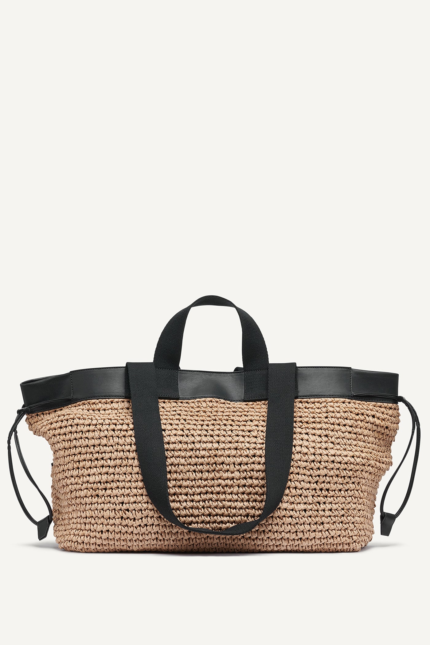 BARDOT RAFFIA LOGO TOTE VIEW 3 | MILLIE