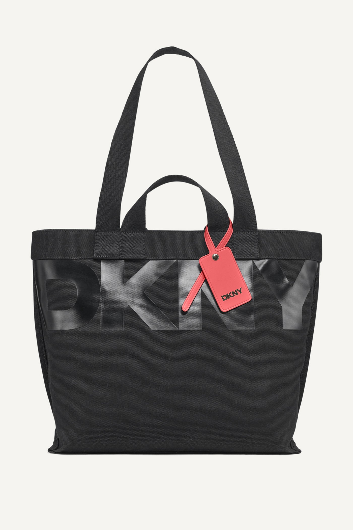 BLACK/BRIGHT RED BRADY DOUBLE HANDLE TOTE, FRONT VIEW | New Bags