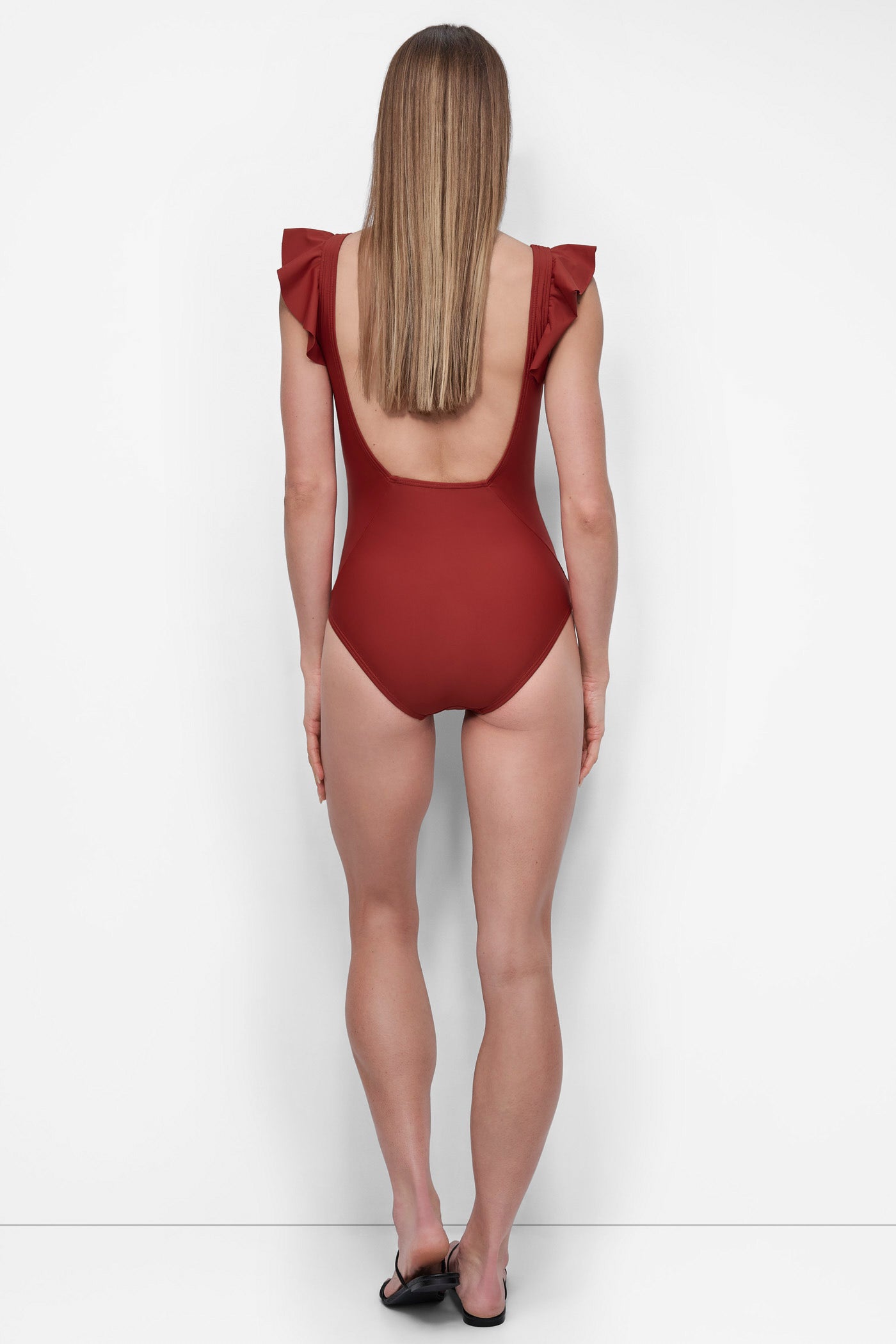 SUNSET FLUTTER SLEEVE ONE PIECE, VIEW 2 | SWIM