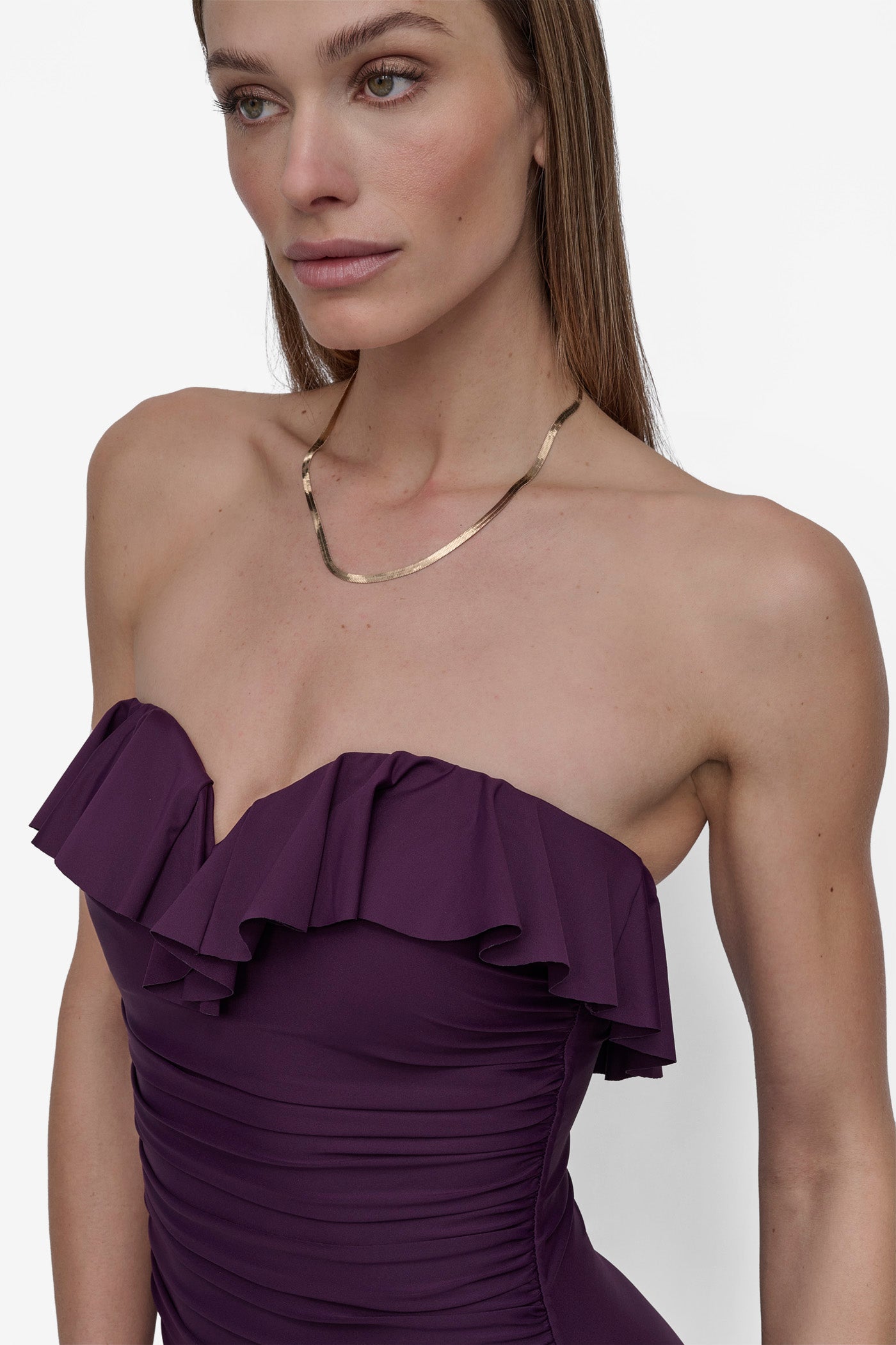 RUFFLED PINUP BANDEAU ONE PIECE VIEW 6 | SWIM