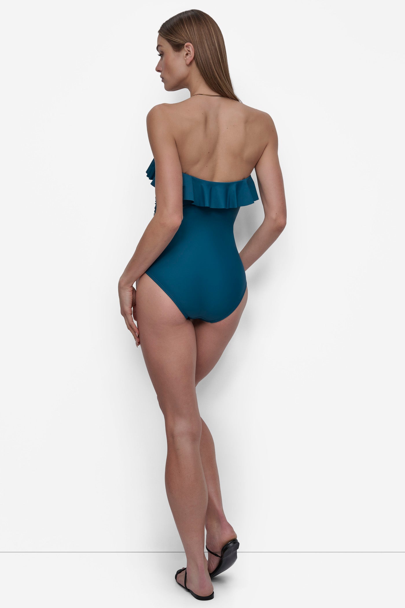 RUFFLED PINUP BANDEAU ONE PIECE VIEW 9 | Summer Essentials