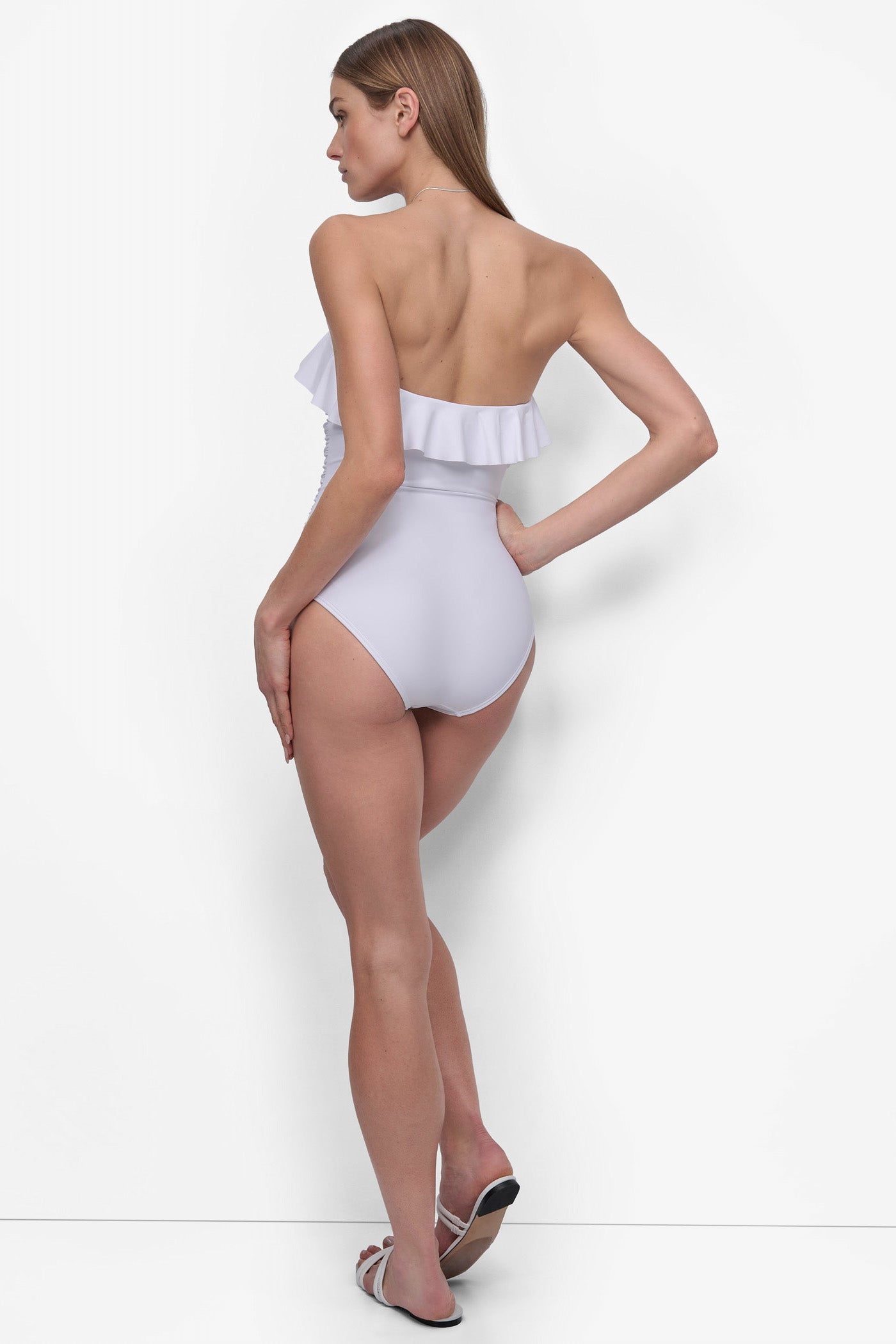 RUFFLED PINUP BANDEAU ONE PIECE VIEW 9 | Summer Essentials