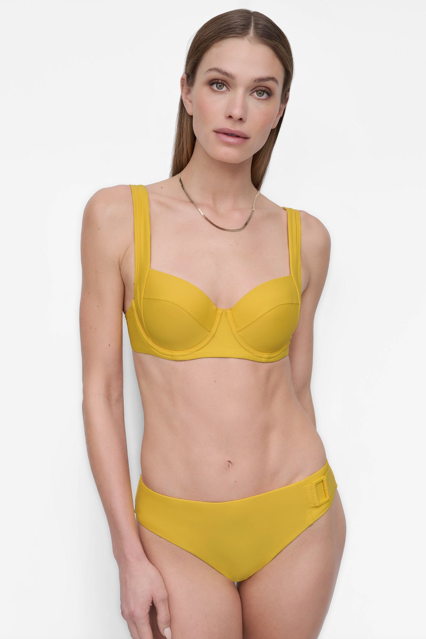 Taxi Yellow BUSTIER STYLE BIKINI, FRONT VIEW | Summer Essentials