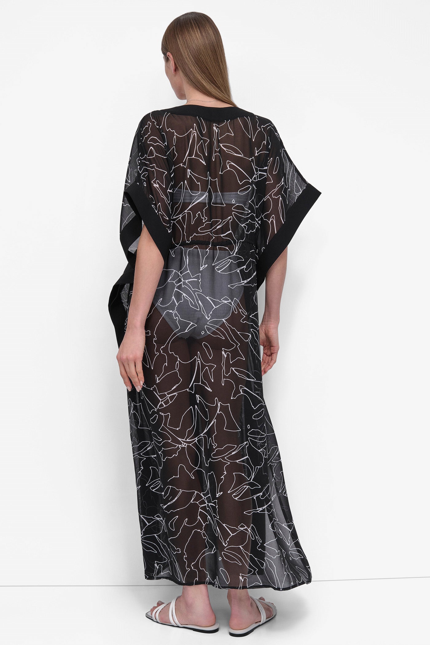 DKNY ★【オフショルダー ガウン】Side Ruffle Off the Shoulder Pleated Shoulder Dress With Chain Belt | Donna Karan