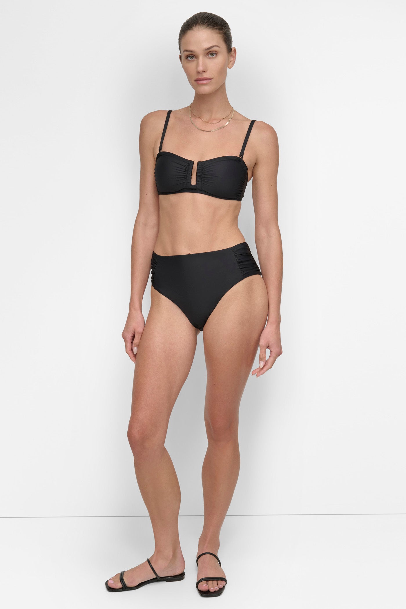 U-WIRE BANDEAU SHIRRED BIKINI VIEW 3 | Summer Essentials
