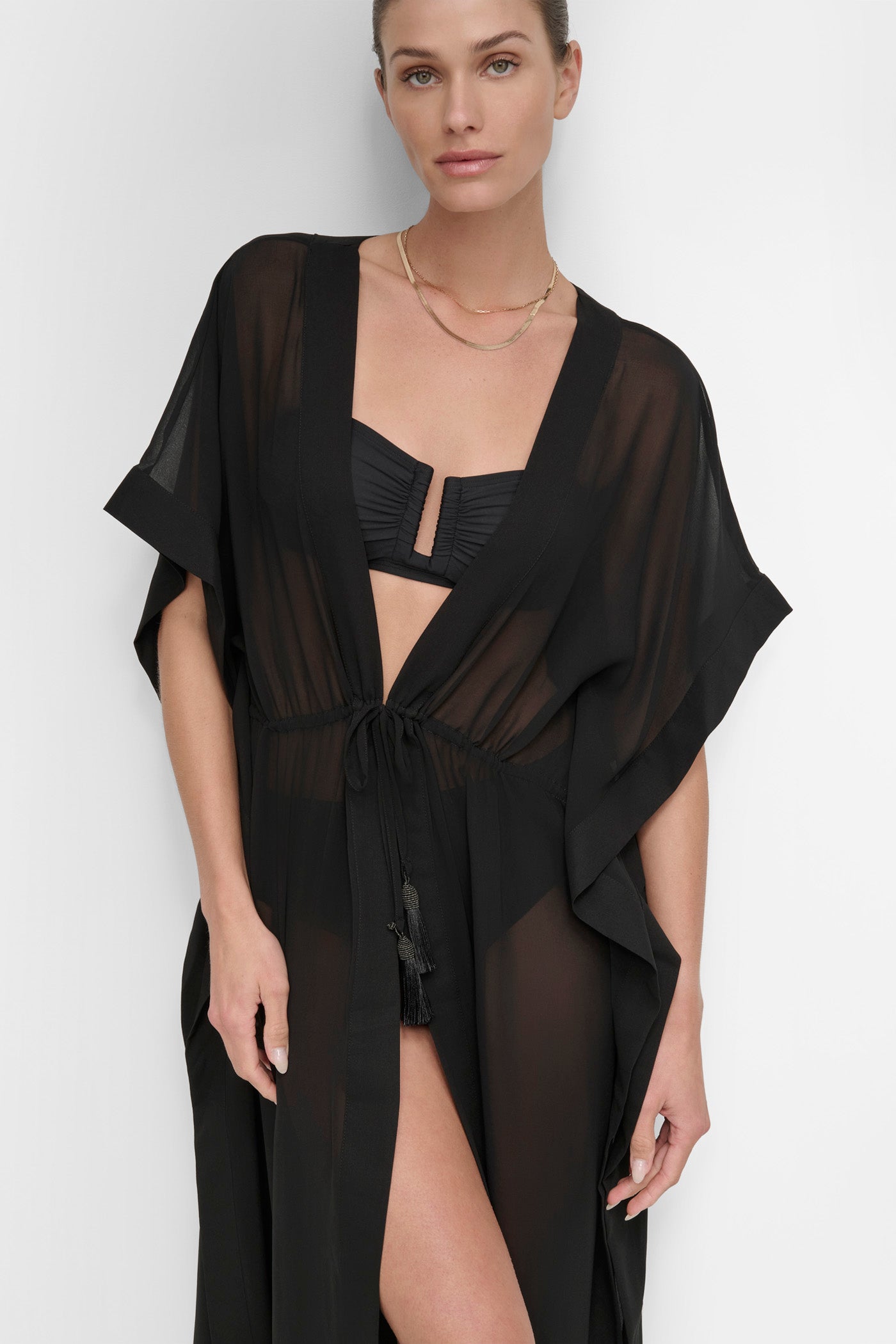 TIE-FRONT MAXI KAFTAN VIEW 5 | SWIM