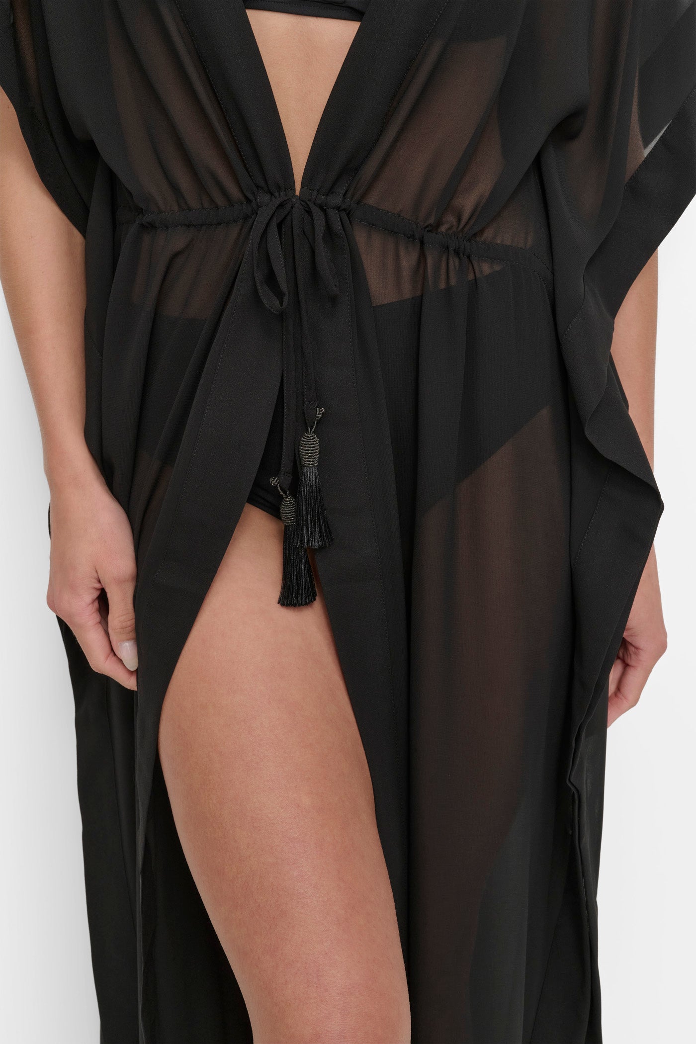 TIE-FRONT MAXI KAFTAN VIEW 4 | SWIM